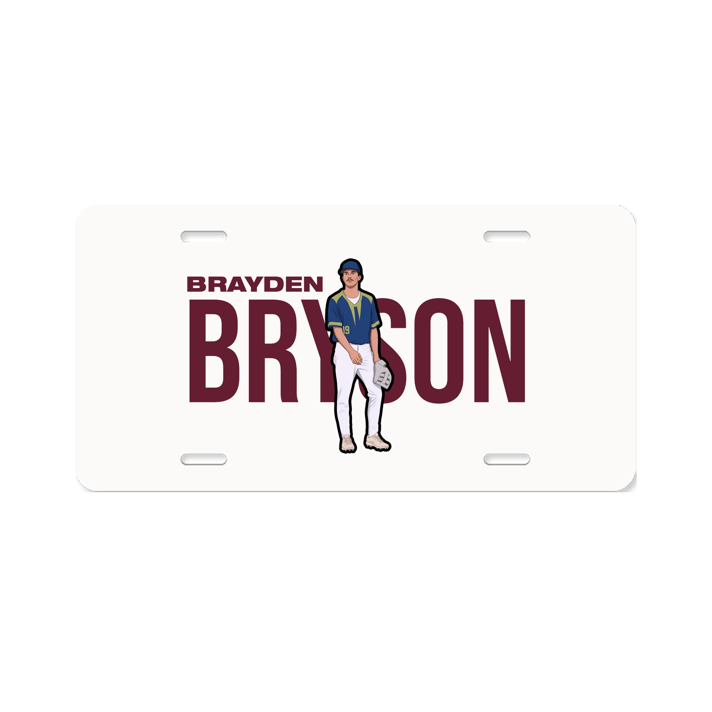 License Plate — Player Name in Classic
