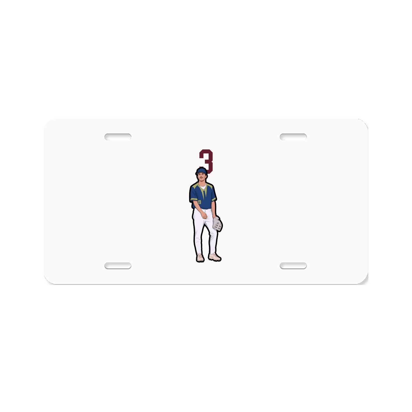 License Plate — Number Top in Classic