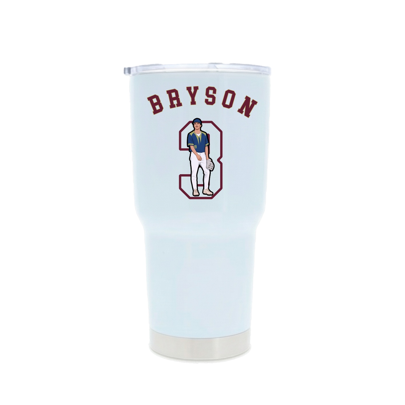 30oz Stainless Steel Tumbler — Shirsey Arch in White