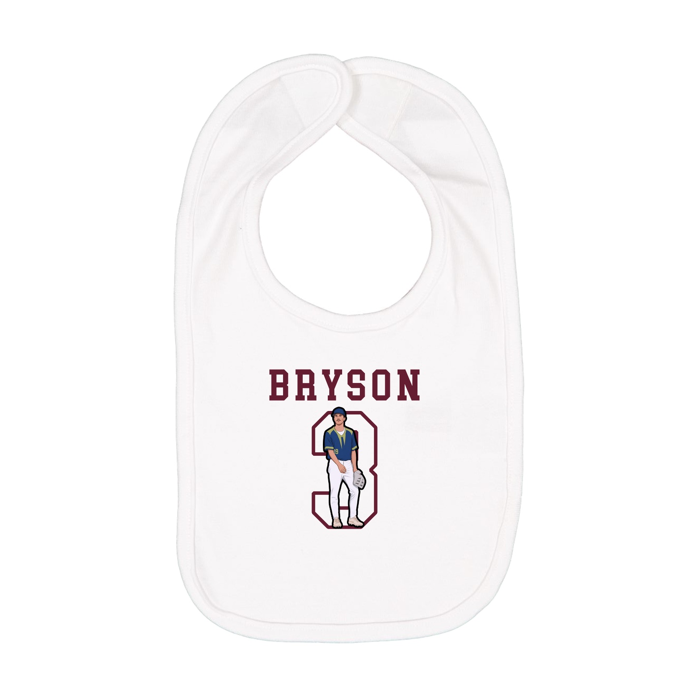 Infant Bib — Shirsey in White
