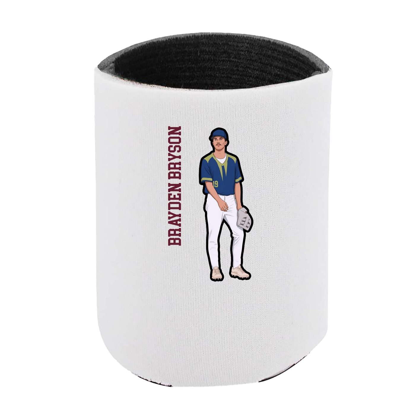 Can Holder — Name Vertical in White