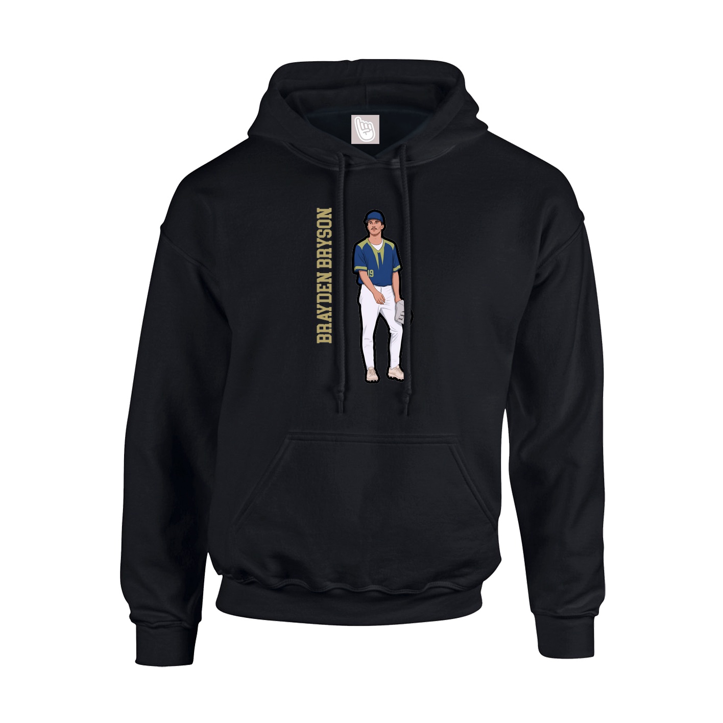 Hoodie — Name Vertical in Black