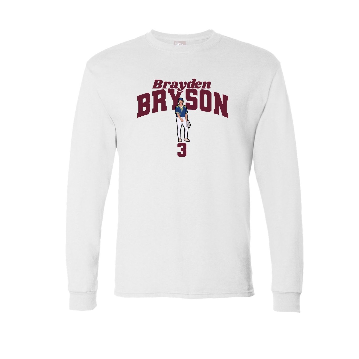 Long Sleeve Tee — Signature Arch in White