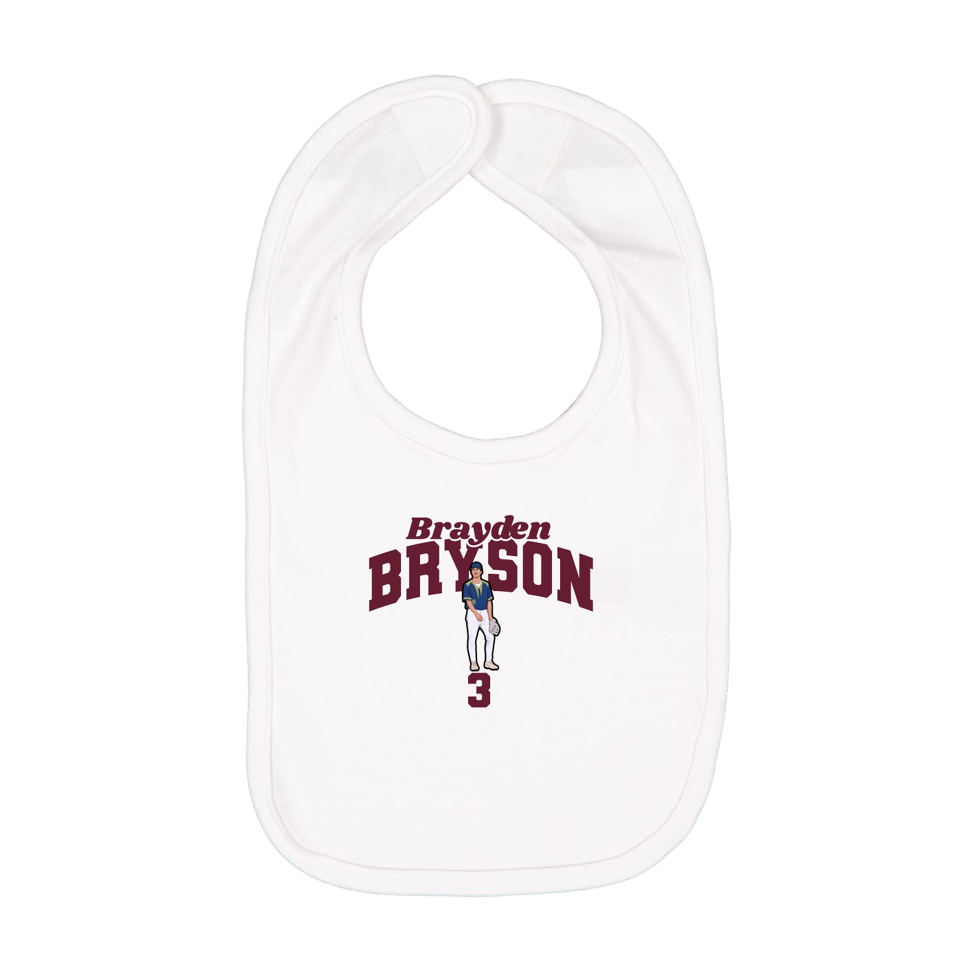 Infant Bib — Signature Arch in White