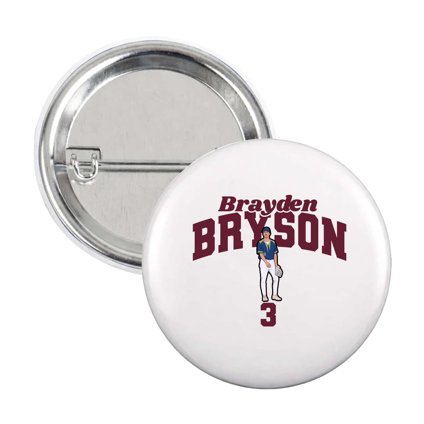 Game Day Button — Signature Arch in White