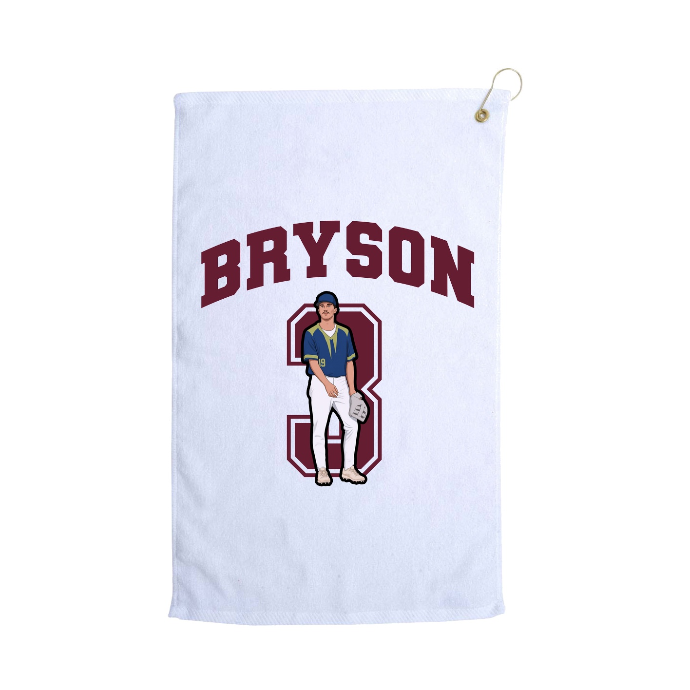 Golf Towel — Number in White