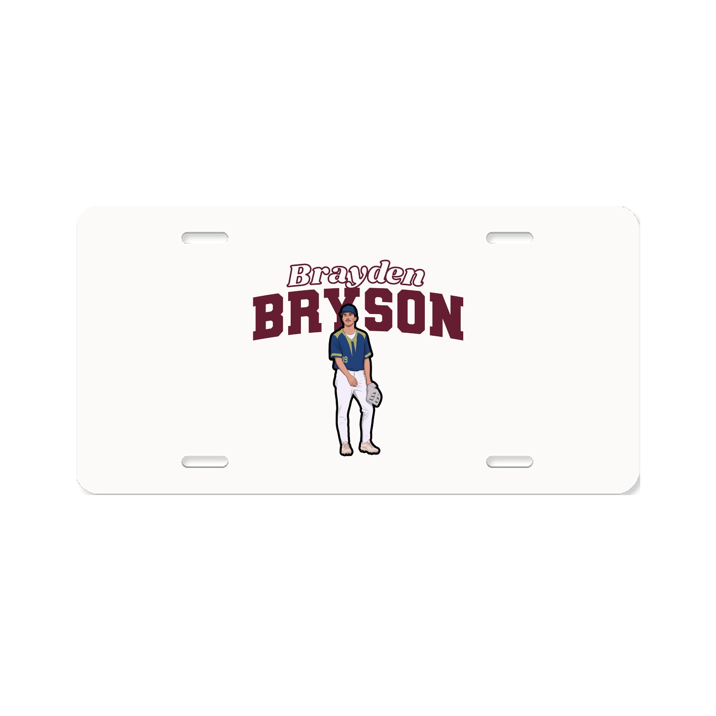 License Plate — Name Arch in Classic