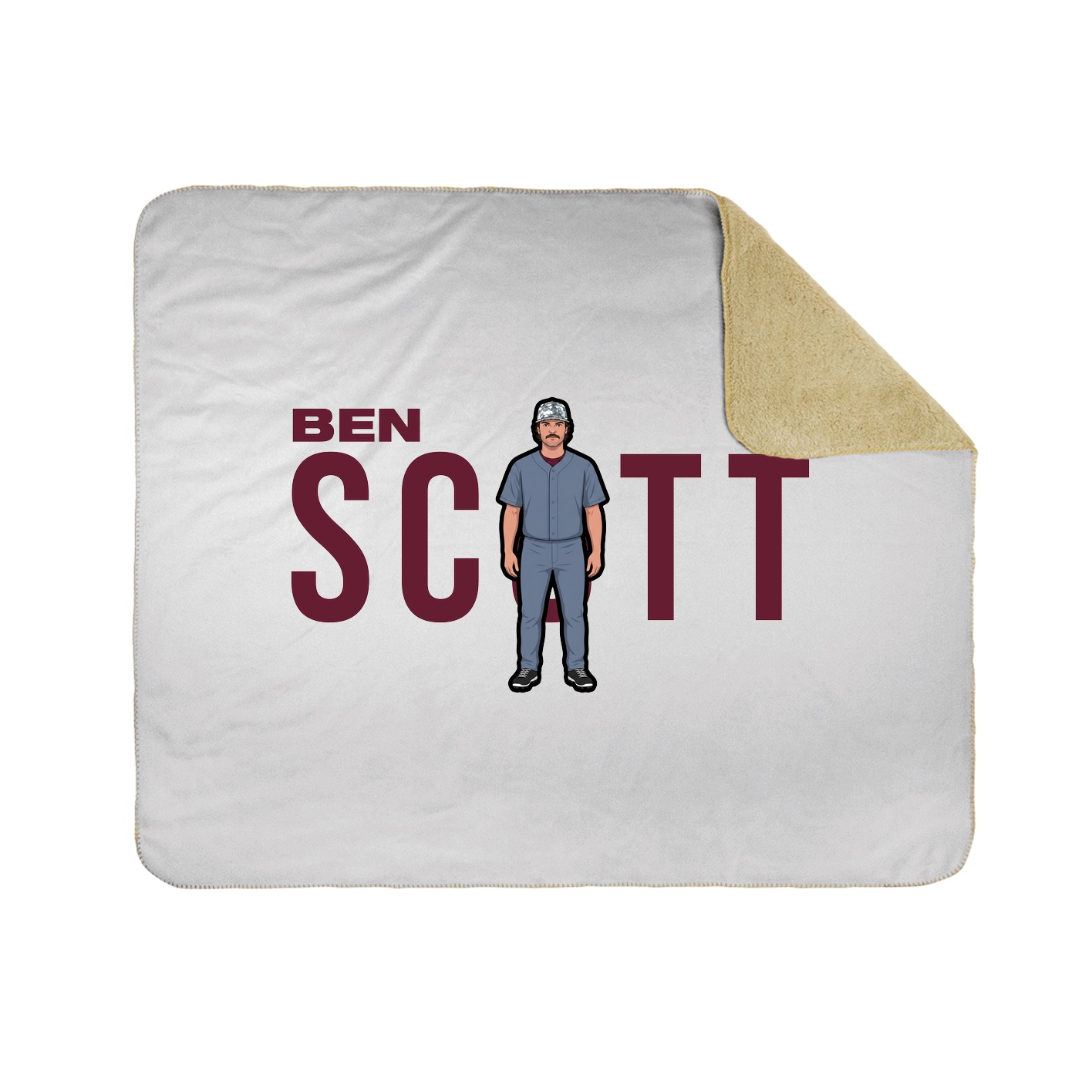 Throw Blanket — Player Name in White
