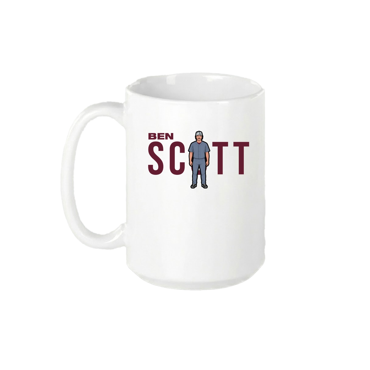 15oz Coffee Mug — Player Name in White