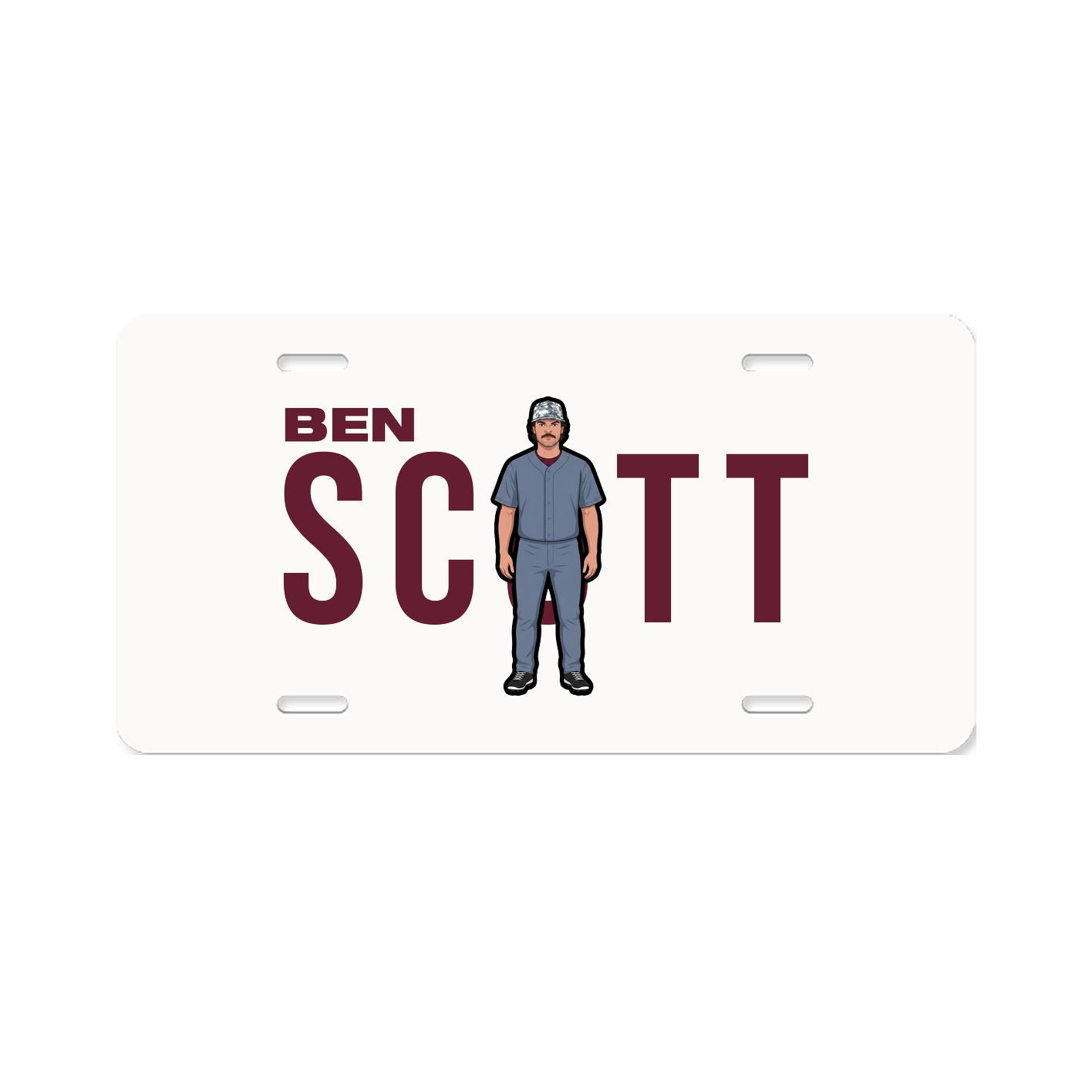 License Plate — Player Name in Classic