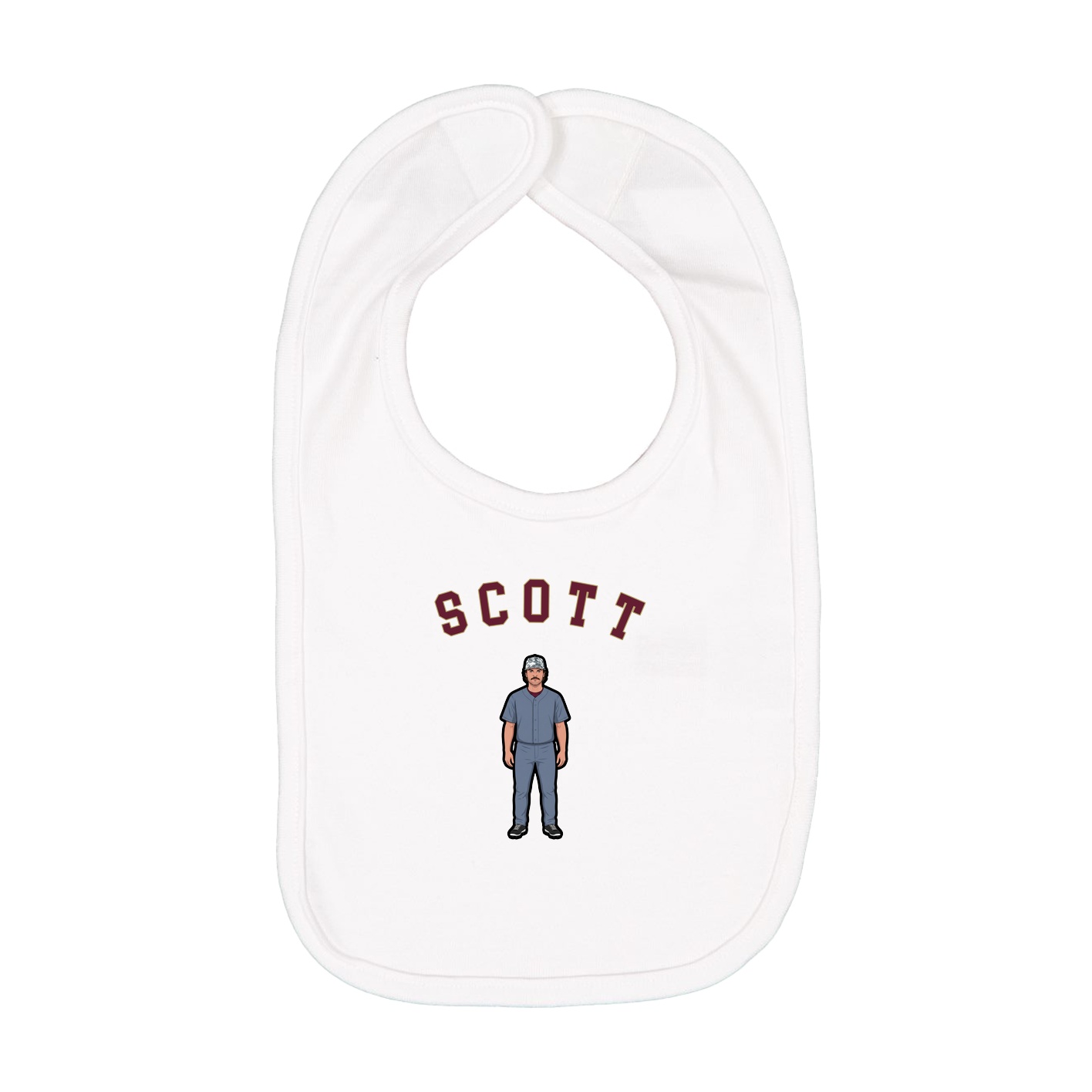 Infant Bib — Shirsey Arch in White