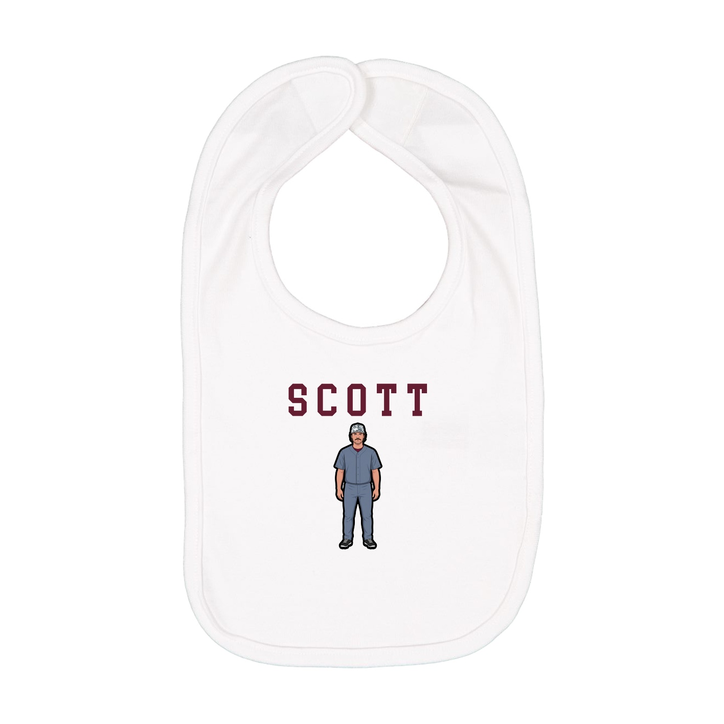 Infant Bib — Shirsey in White