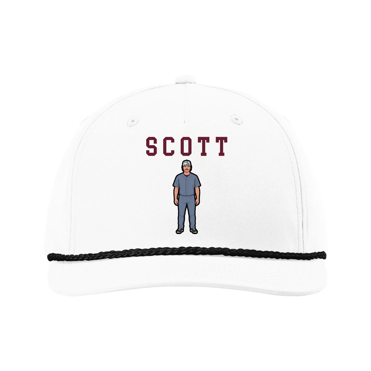 Five-Panel Classic Rope Cap — Shirsey in White