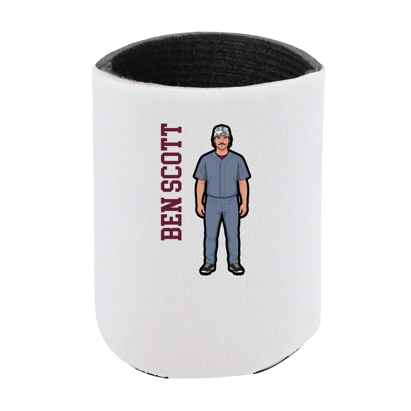 Can Holder — Name Vertical in White