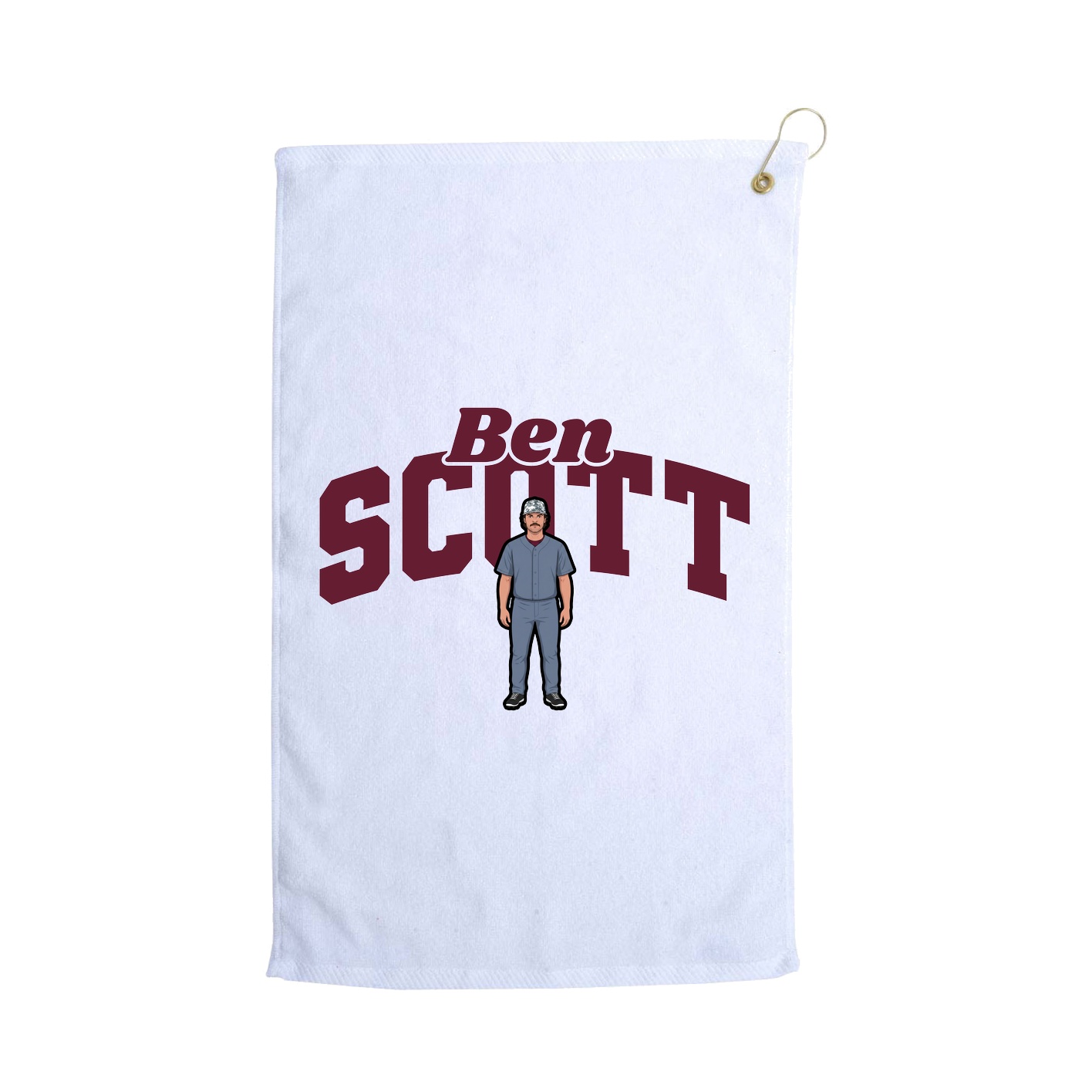 Golf Towel — Signature Arch in White