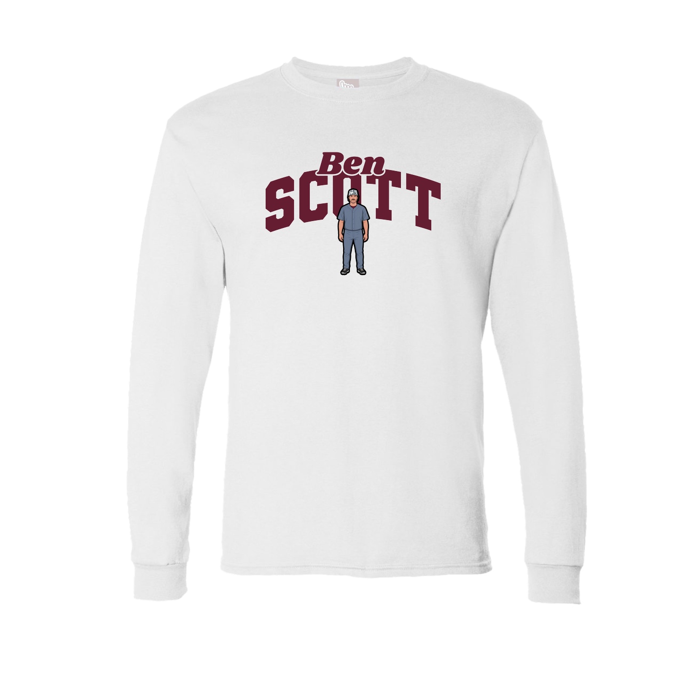 Long Sleeve Tee — Signature Arch in White