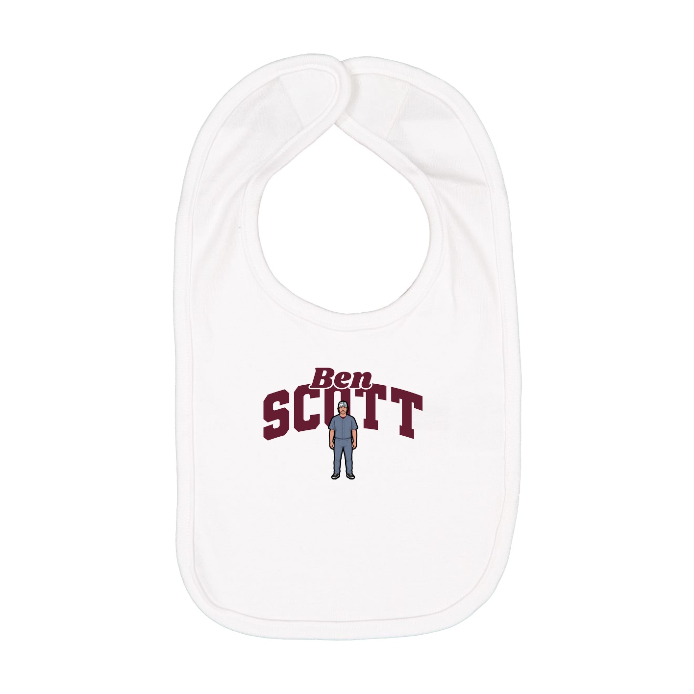 Infant Bib — Signature Arch in White