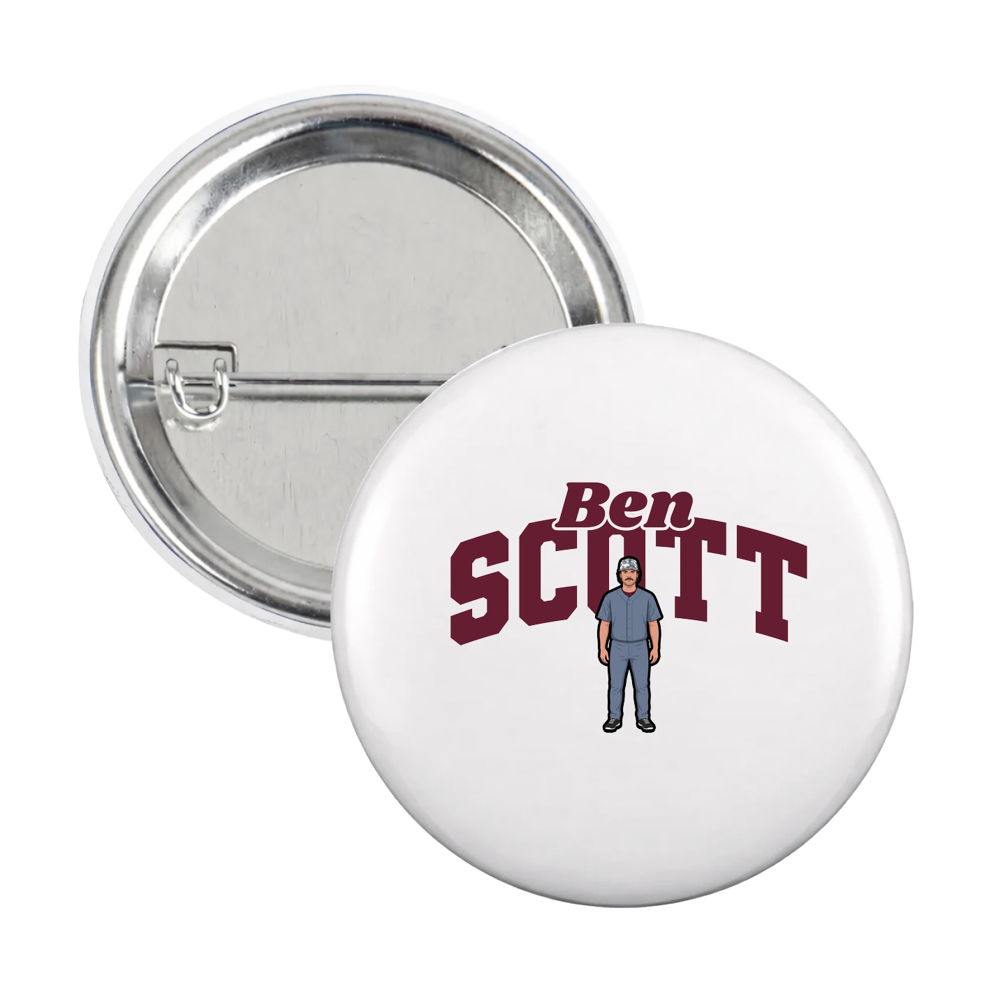 Game Day Button — Signature Arch in White