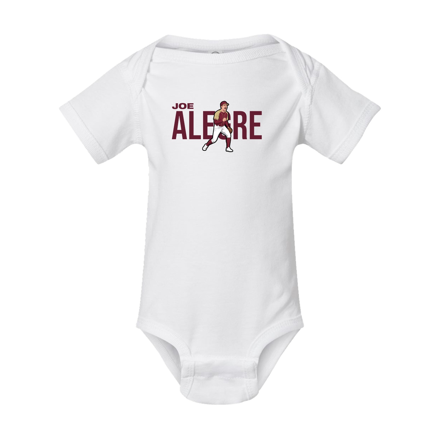 Baby Onesie — Player Name in White