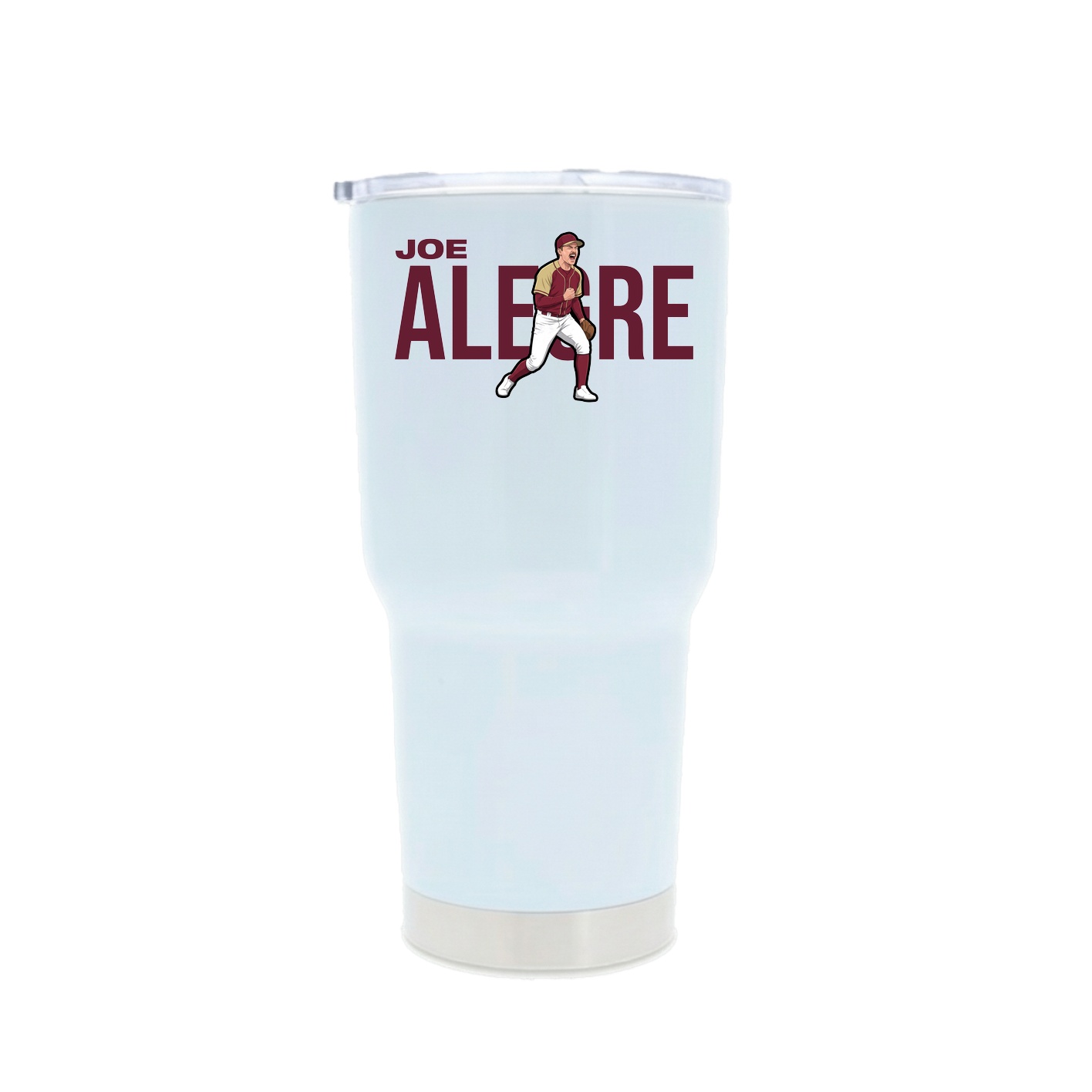 30oz Stainless Steel Tumbler — Player Name in White
