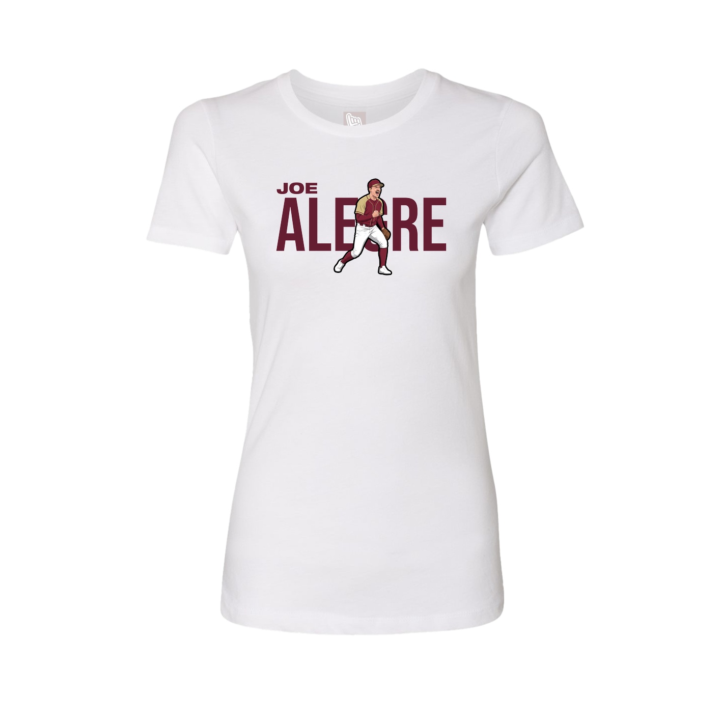 Fitted Women's Tee — Player Name in White