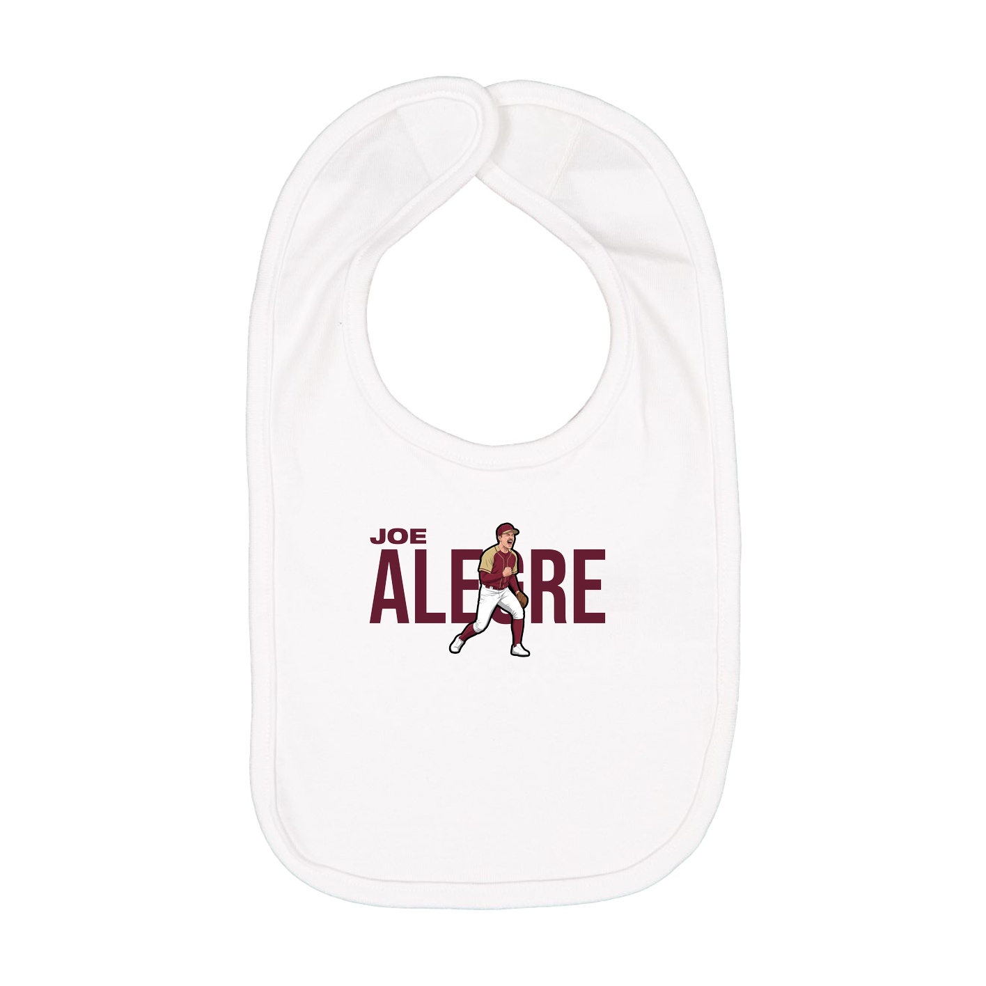 Infant Bib — Player Name in White