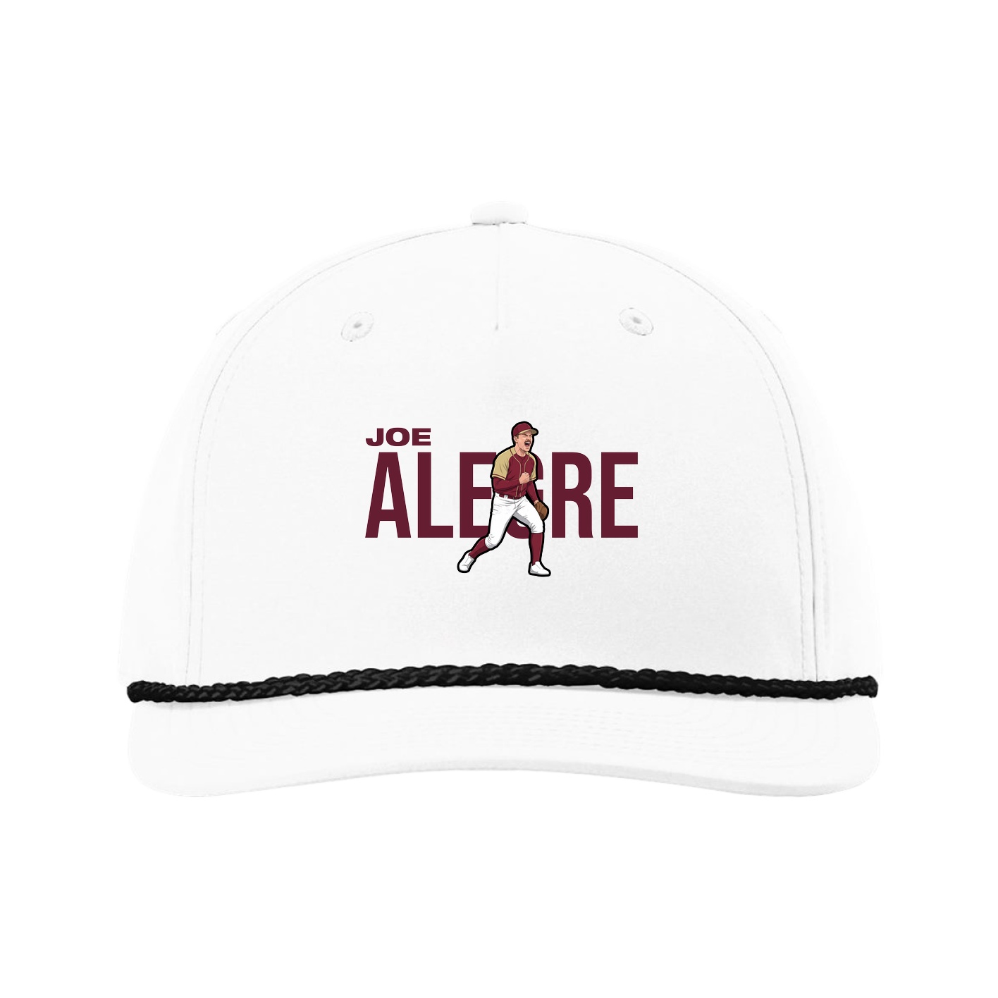 Five-Panel Classic Rope Cap — Player Name in White