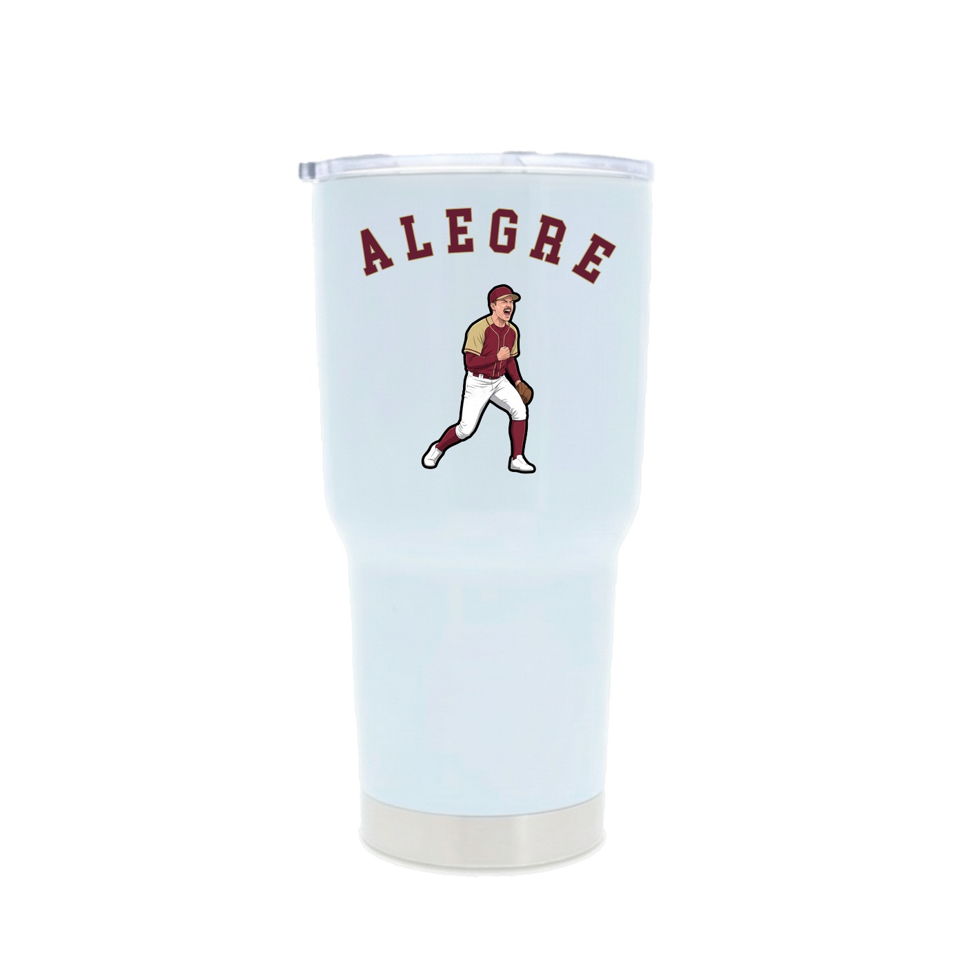 30oz Stainless Steel Tumbler — Shirsey Arch in White