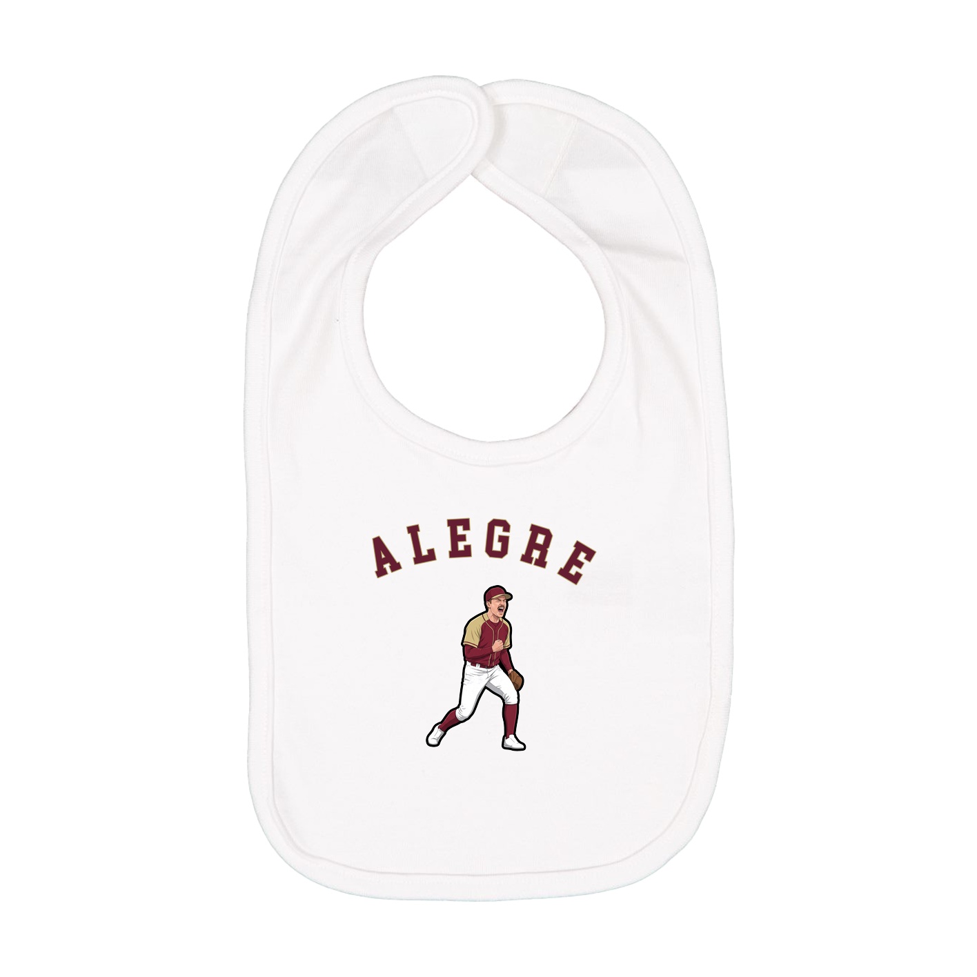 Infant Bib — Shirsey Arch in White