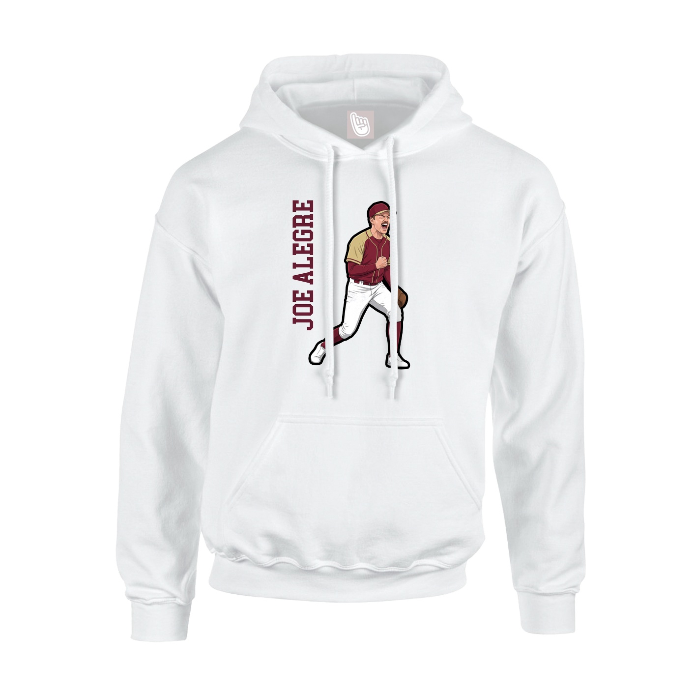 Hoodie — Name Vertical in White