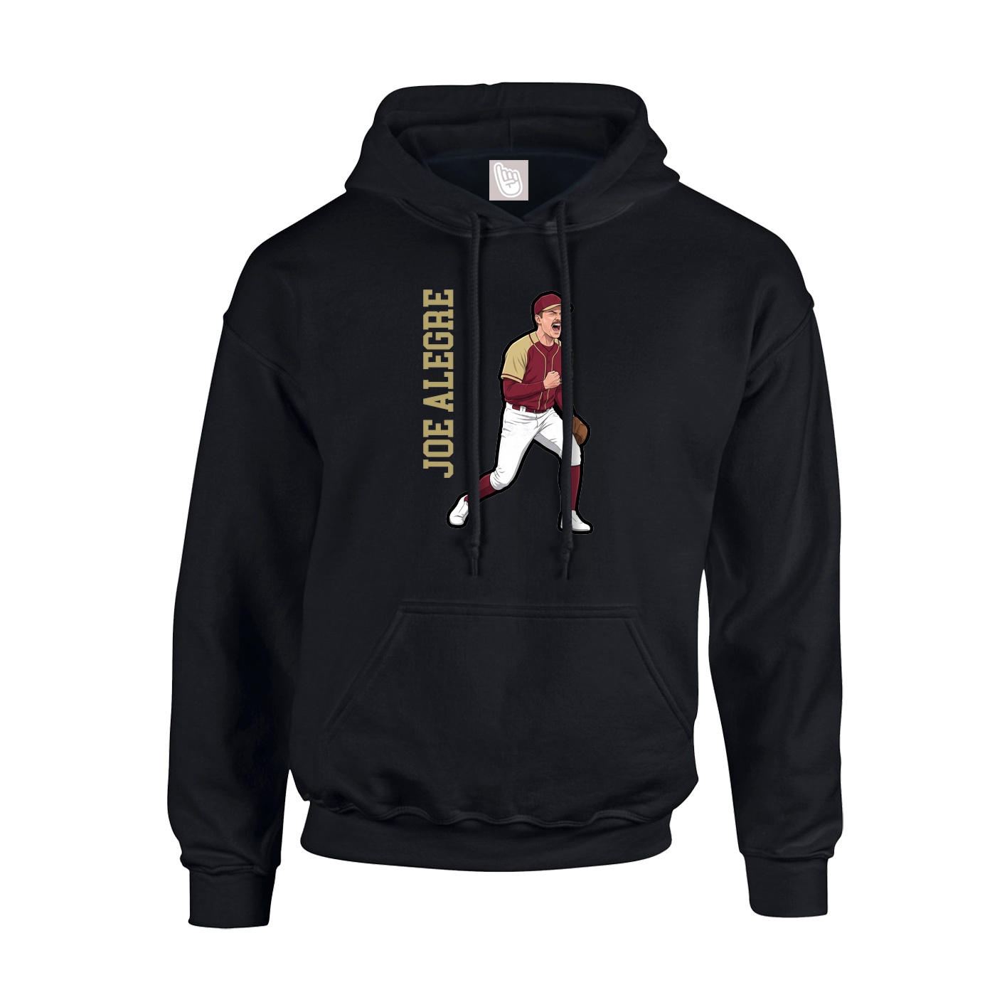 Youth Hoodie — Name Vertical in Black