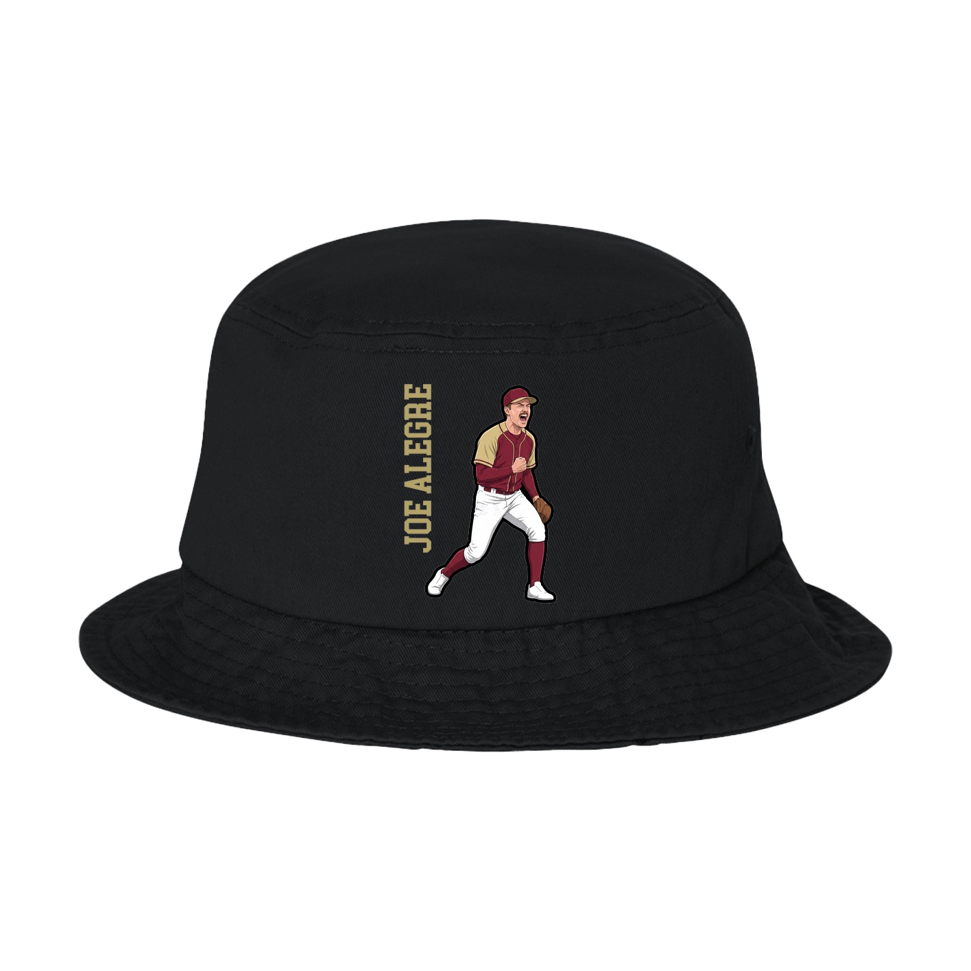 Bucket Cap — Name Vertical in Black