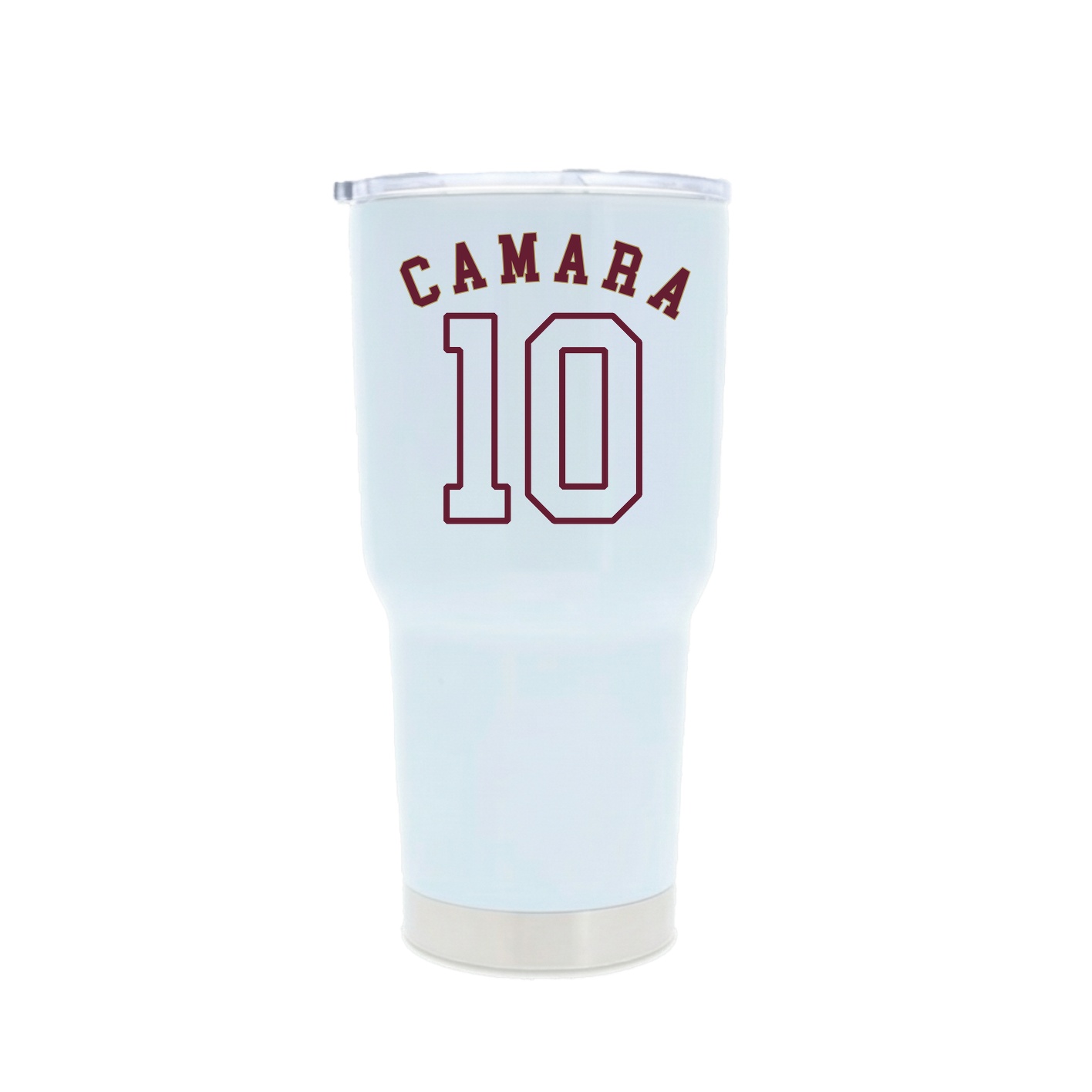 30oz Stainless Steel Tumbler — Shirsey Arch in White