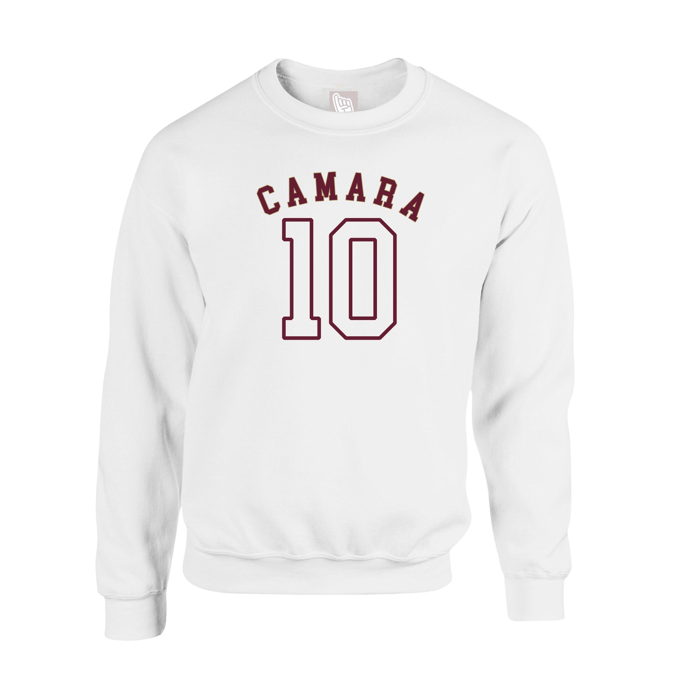 Fleece Crew — Shirsey Arch in White