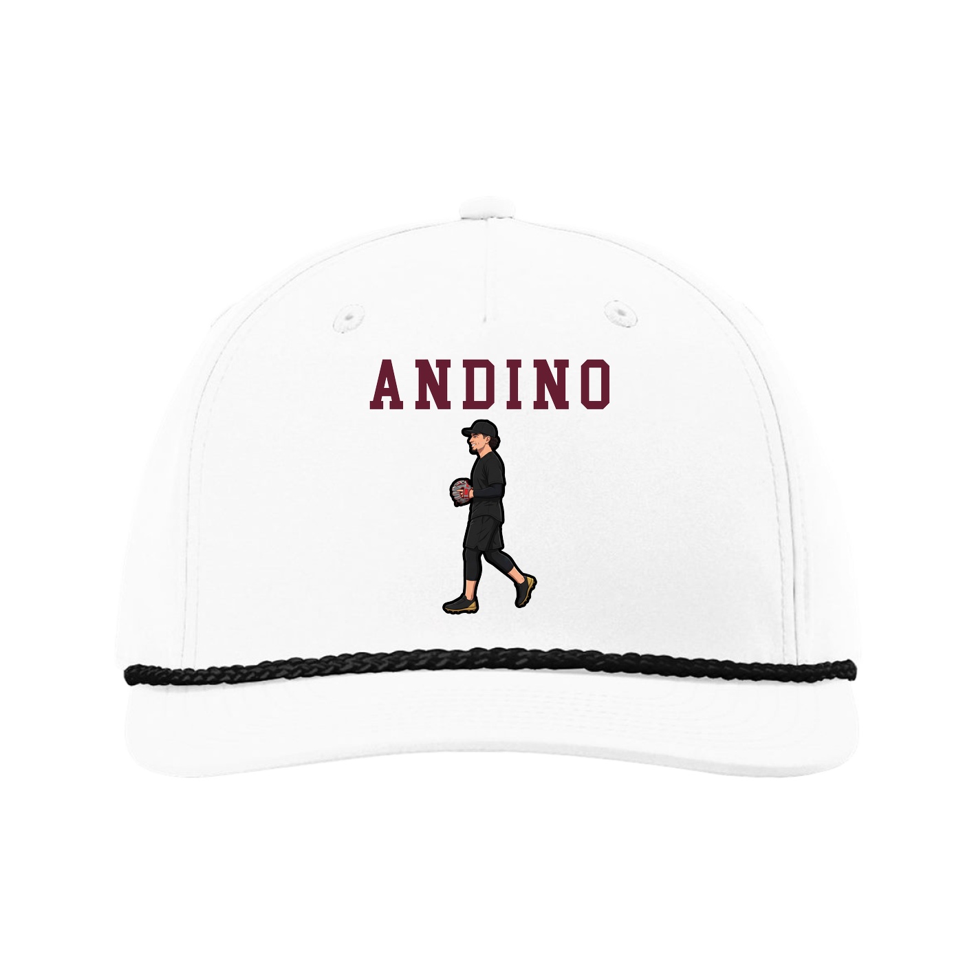Five-Panel Classic Rope Cap — Shirsey in White
