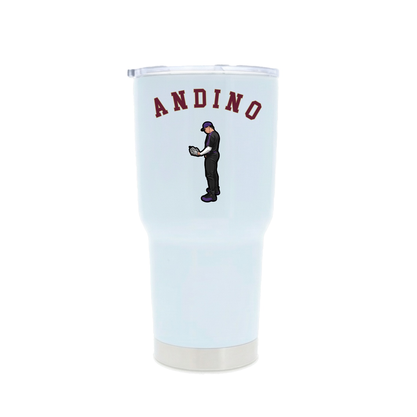 30oz Stainless Steel Tumbler — Shirsey Arch in White