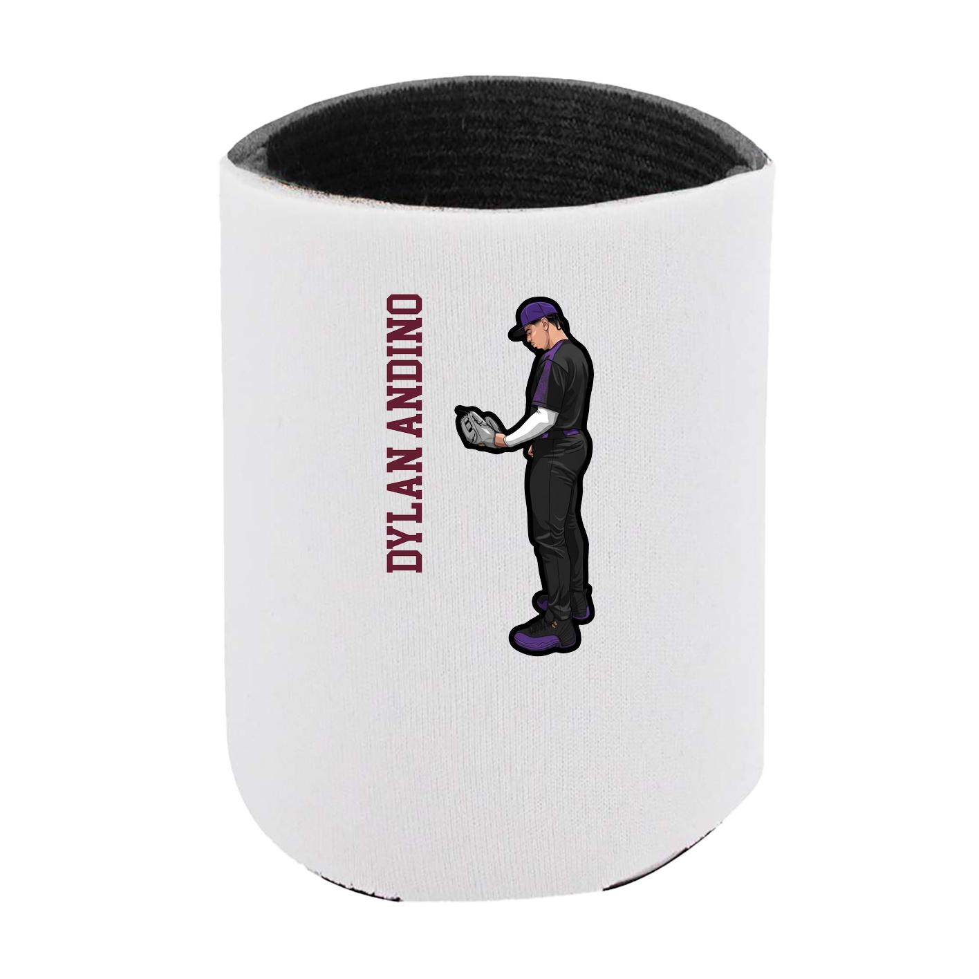 Can Holder — Name Vertical in White