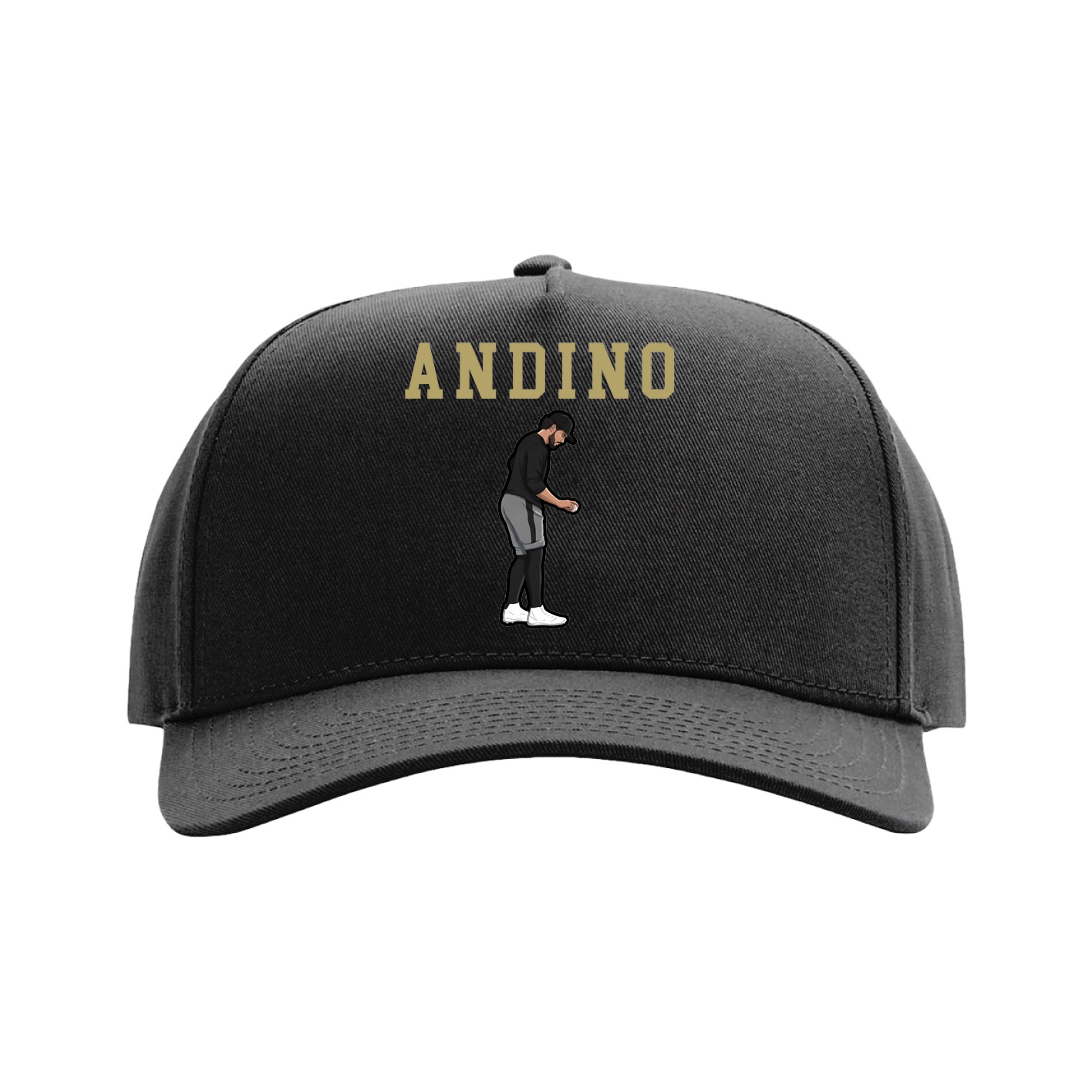 Full Fabric Five-Panel Champ Cap — Shirsey in Black