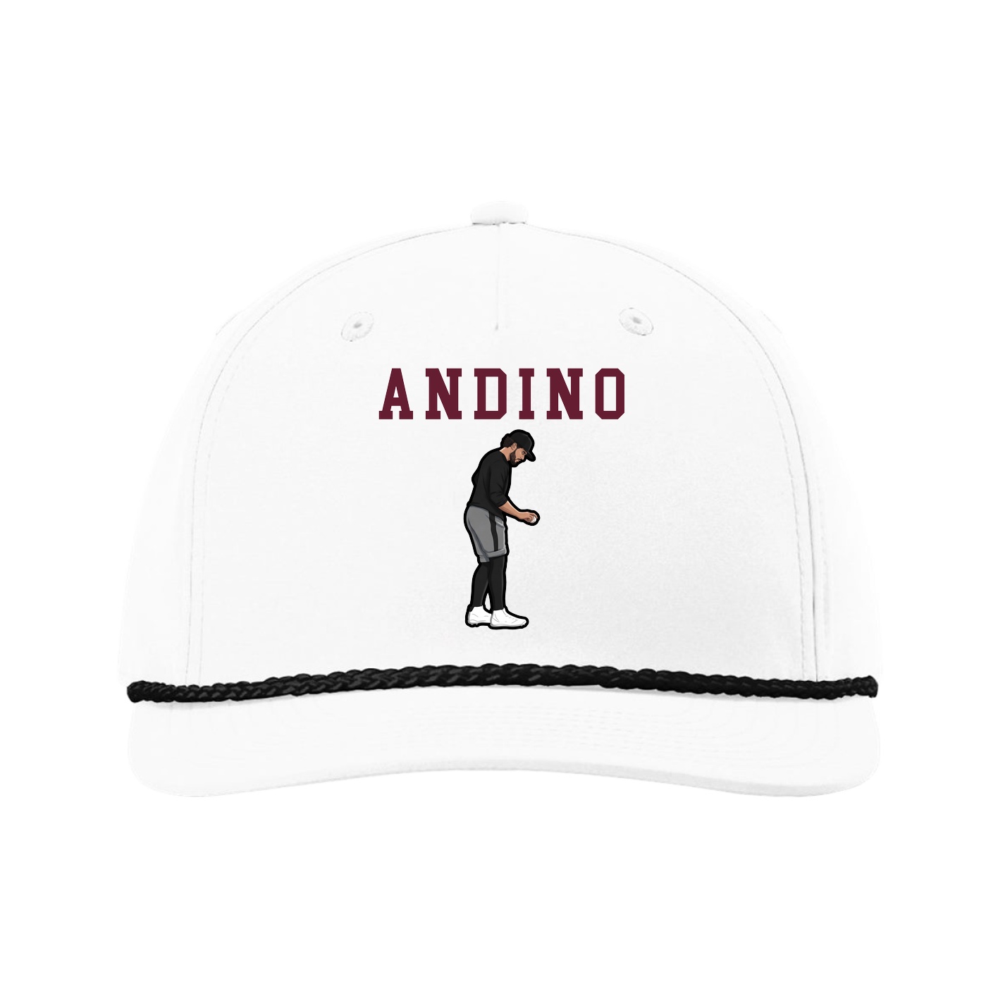 Five-Panel Classic Rope Cap — Shirsey in White