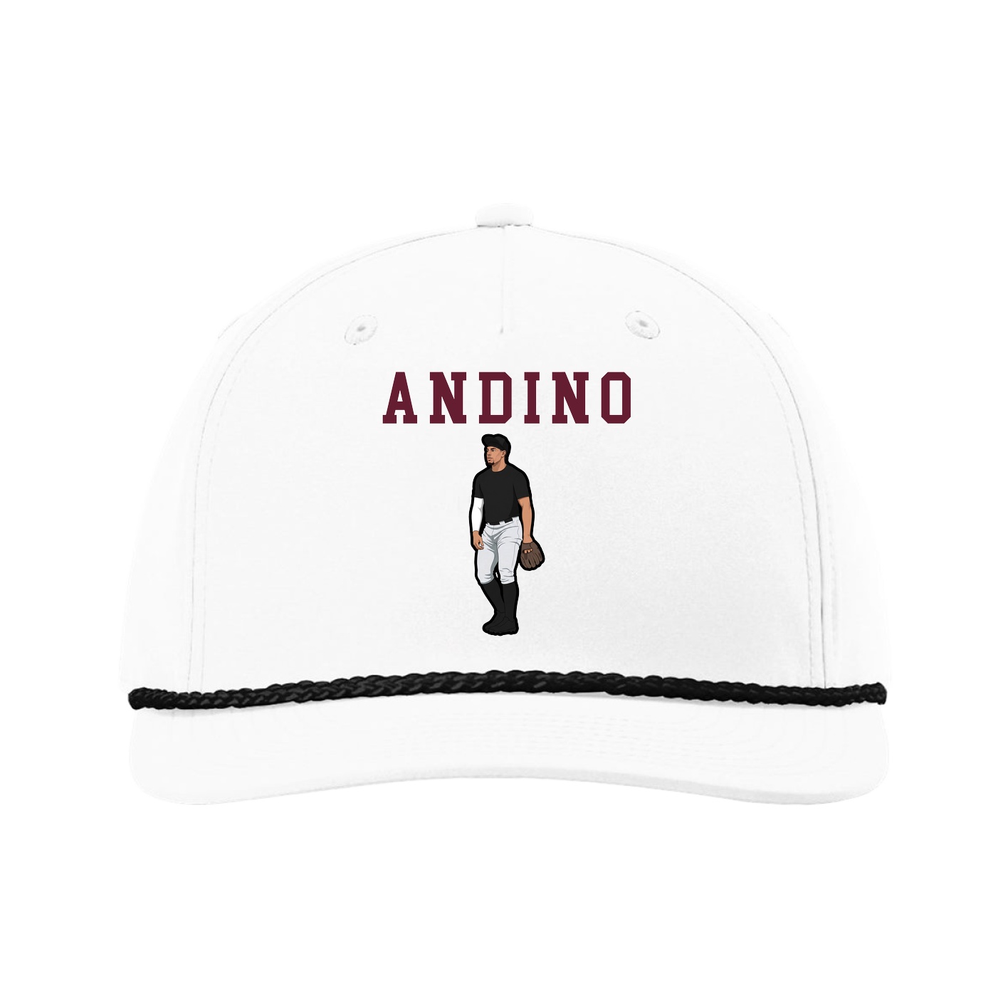 Five-Panel Classic Rope Cap — Shirsey in White