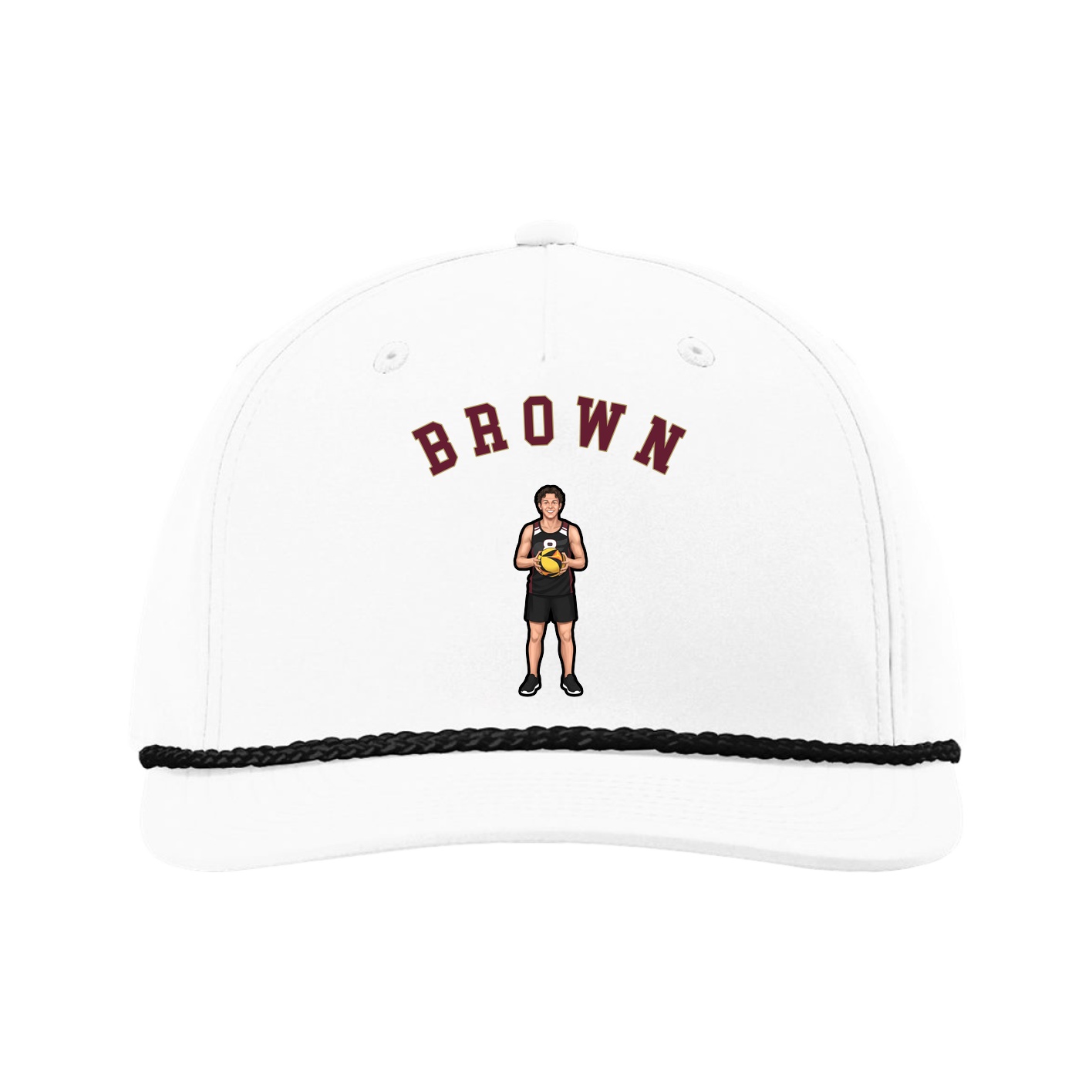 Five-Panel Classic Rope Cap — Shirsey Arch in White