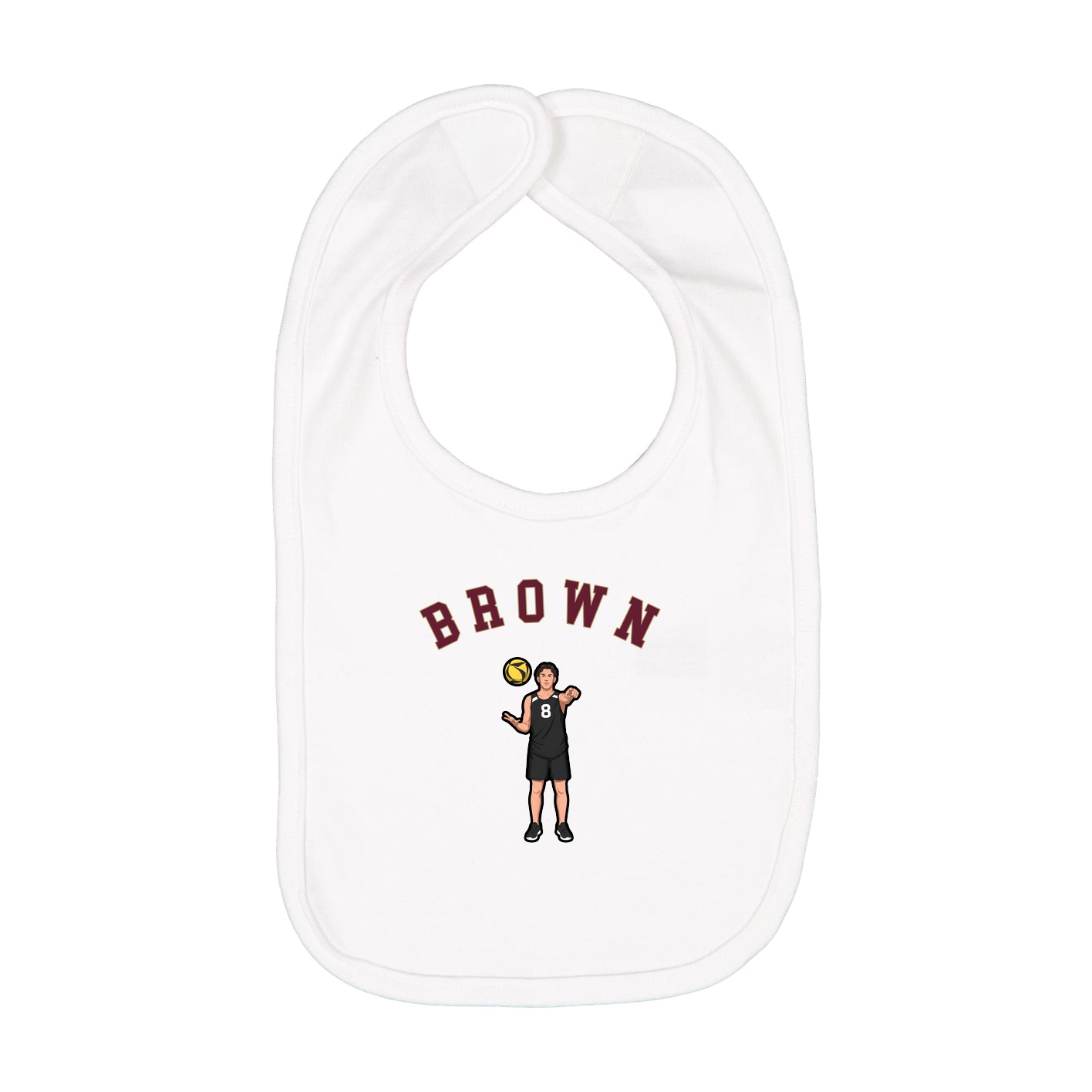 Infant Bib — Shirsey Arch in White