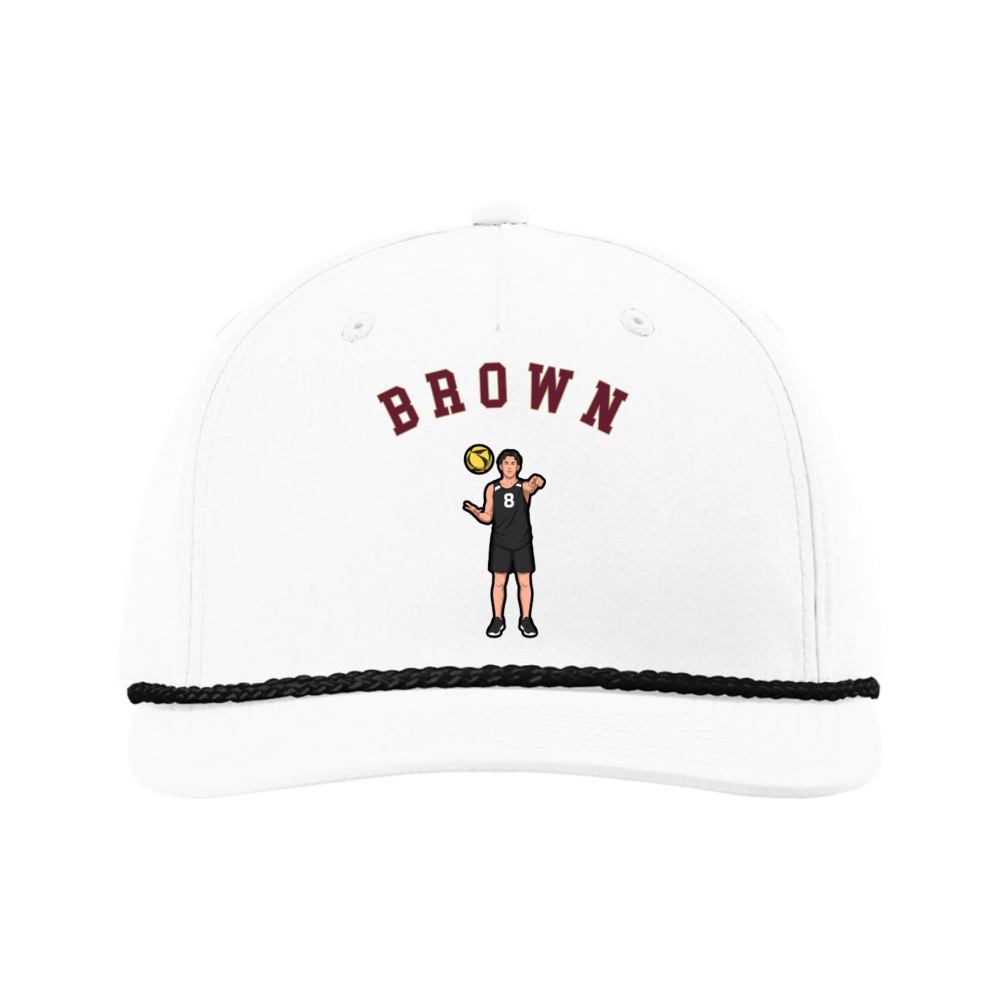 Five-Panel Classic Rope Cap — Shirsey Arch in White