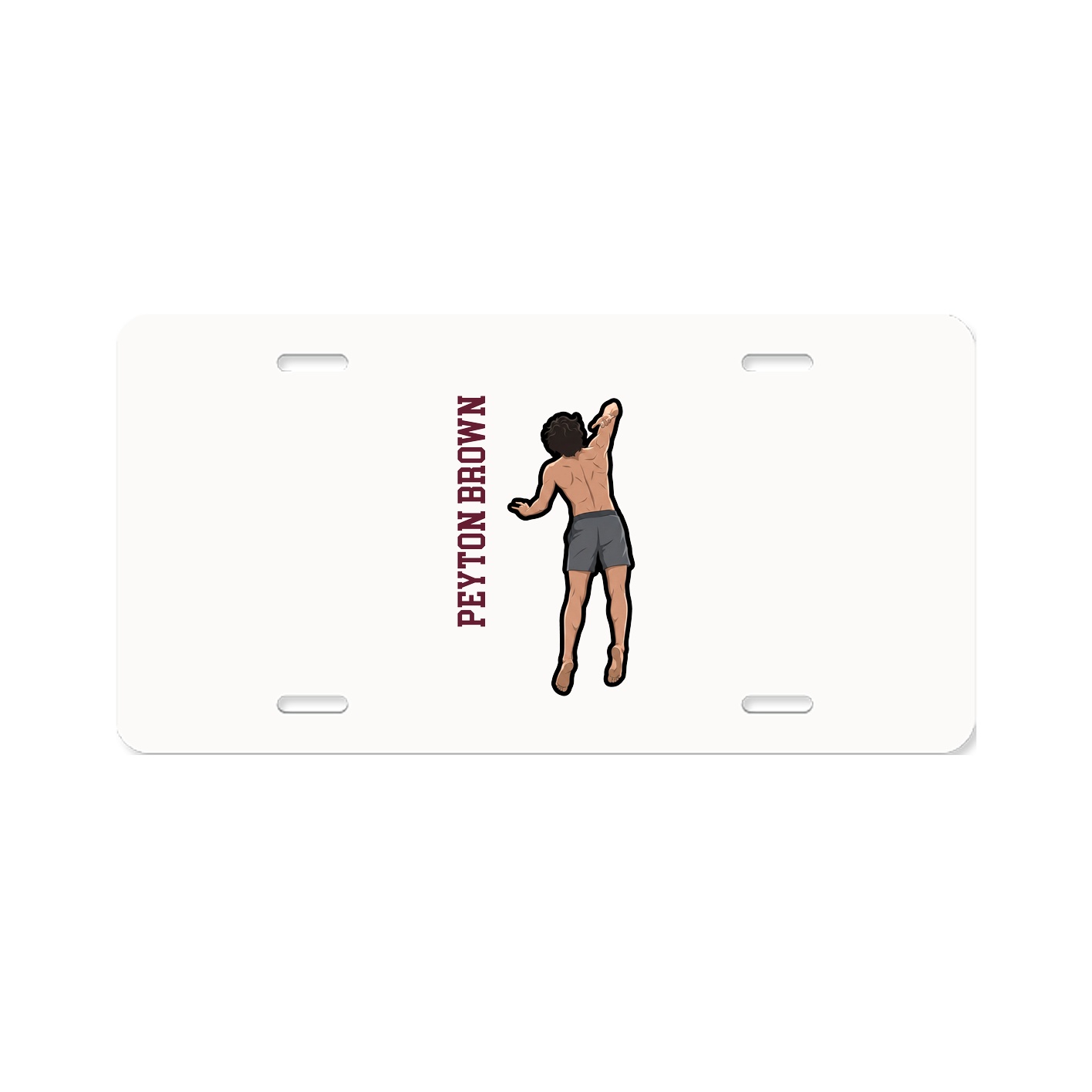 License Plate — Name Vertical in Classic