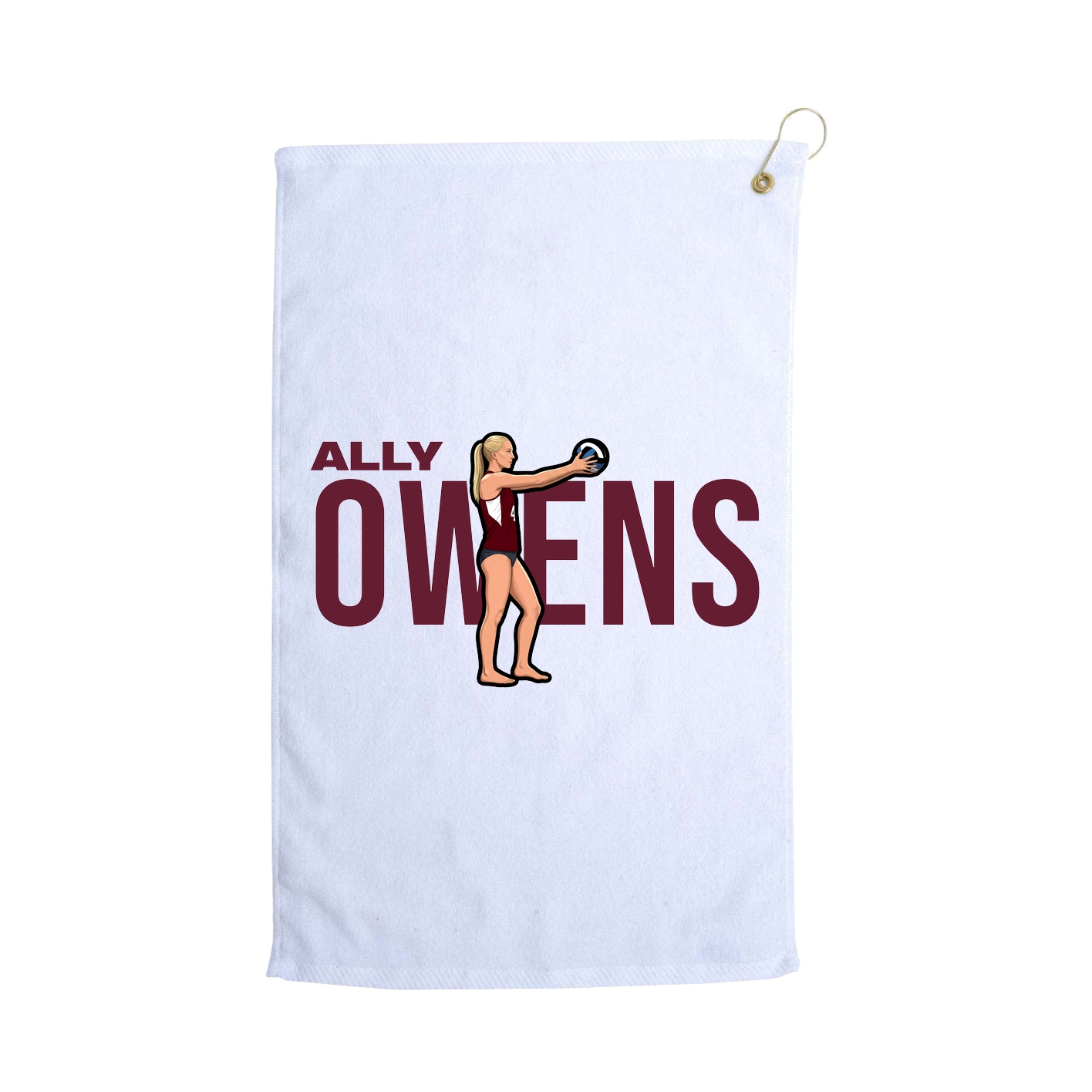 Golf Towel — Player Name in White