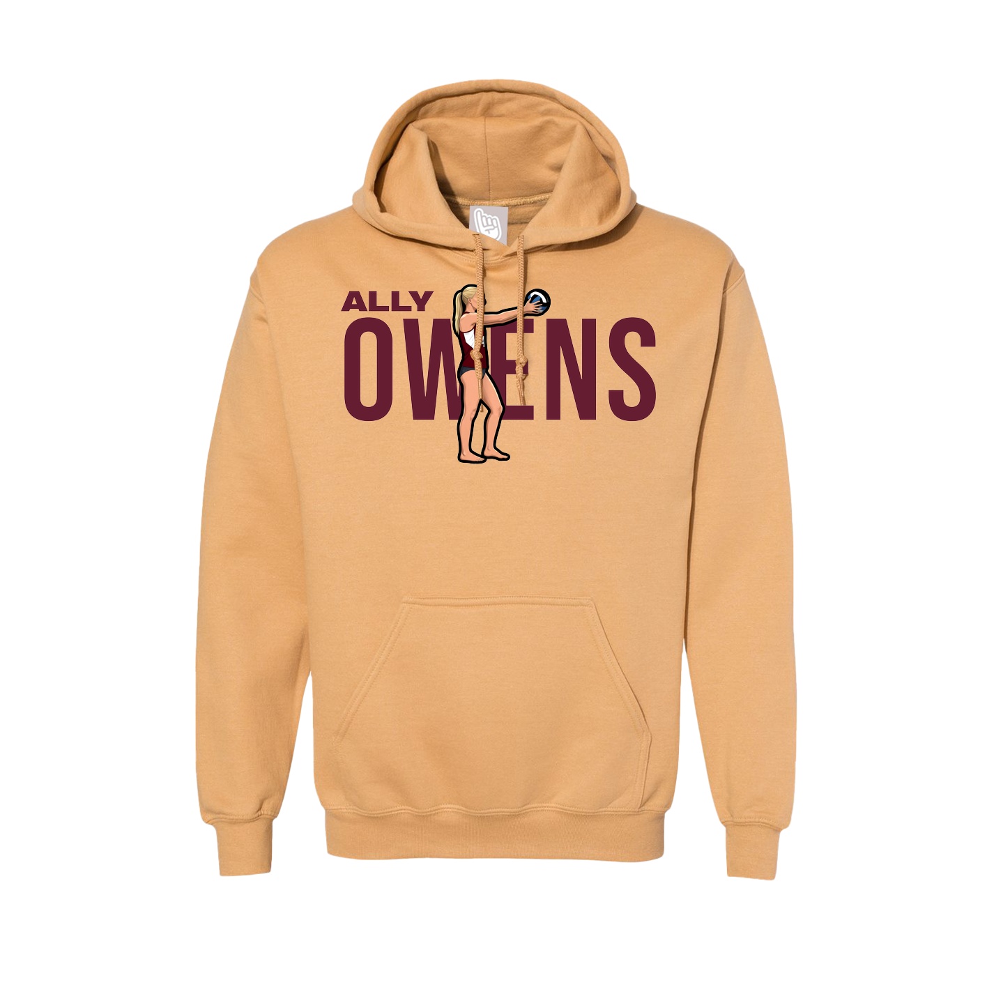 Hoodie — Player Name in Vegas Gold