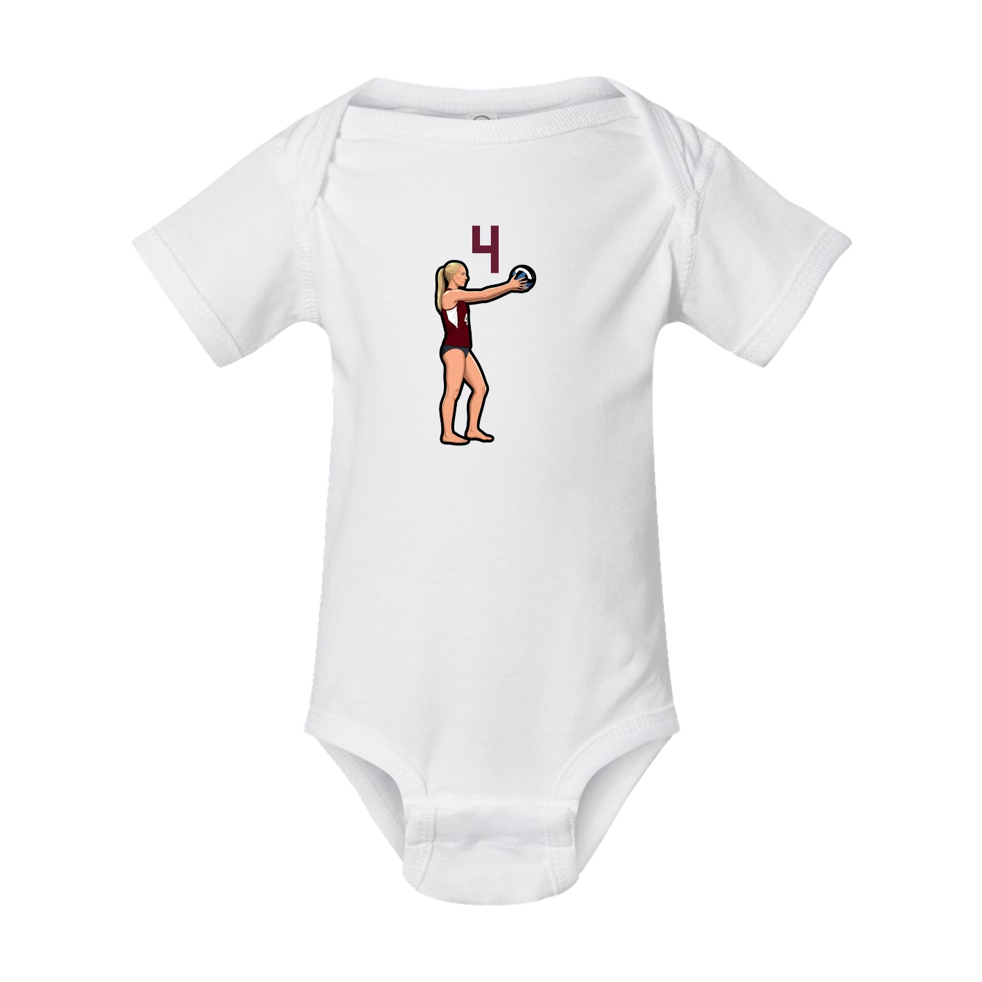 Baby Onesie — Number Top in White