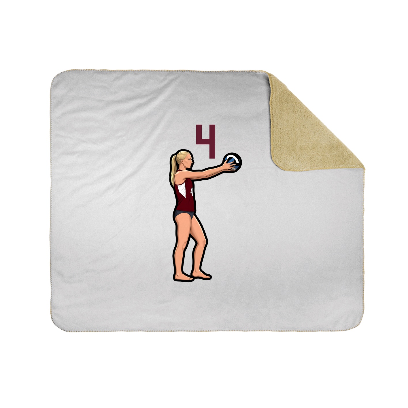 Throw Blanket — Number Top in White