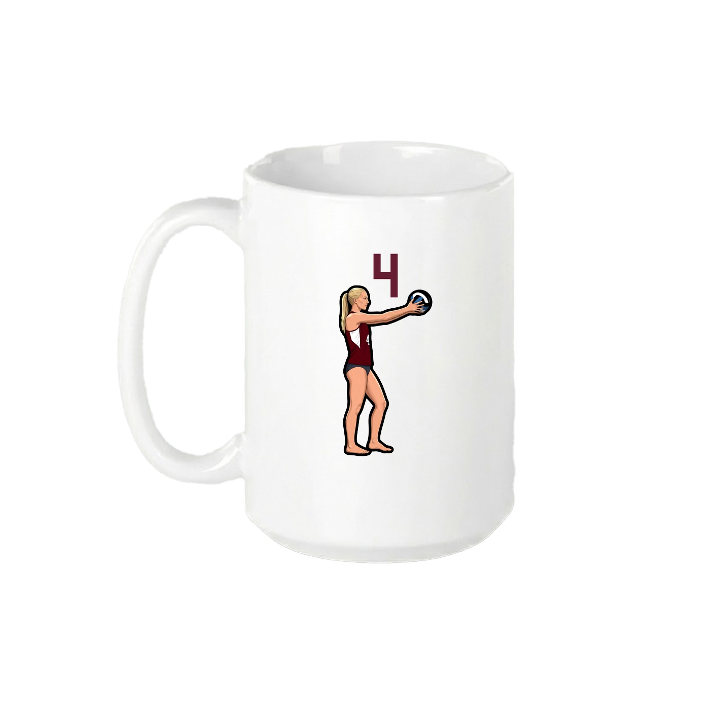 15oz Coffee Mug — Number Top in White