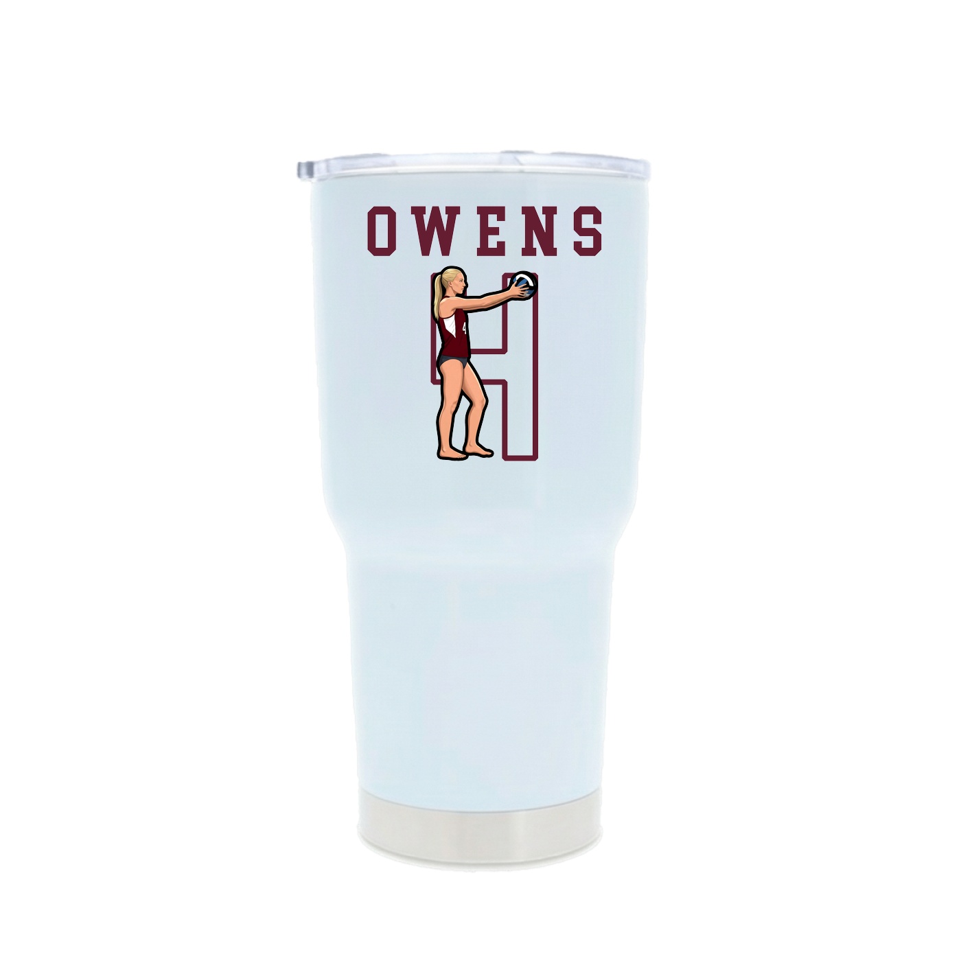30oz Stainless Steel Tumbler — Shirsey in White